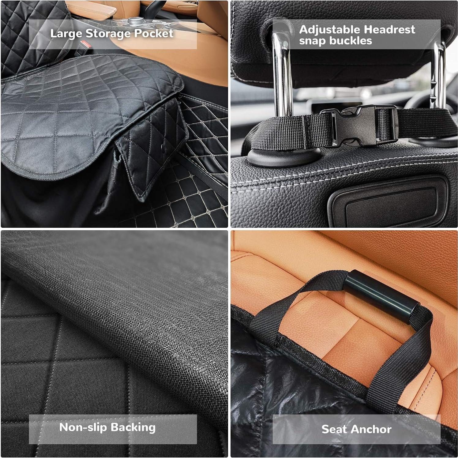 Funda de Asiento para Perros URPOWER Negra 52x109 cm Impermeable