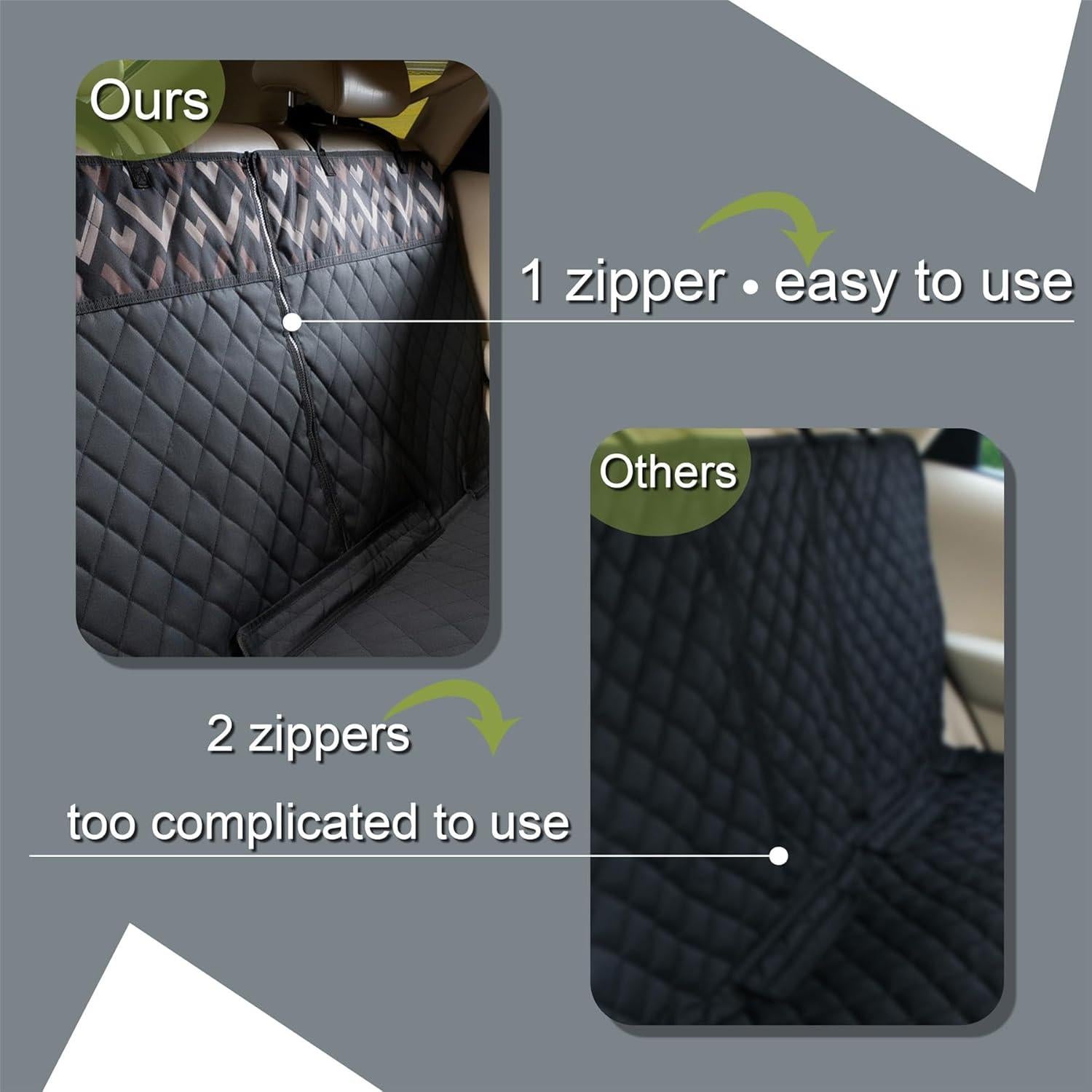 Funda de Asiento de Coche para Perros YOVEEKLE Negra Impermeable