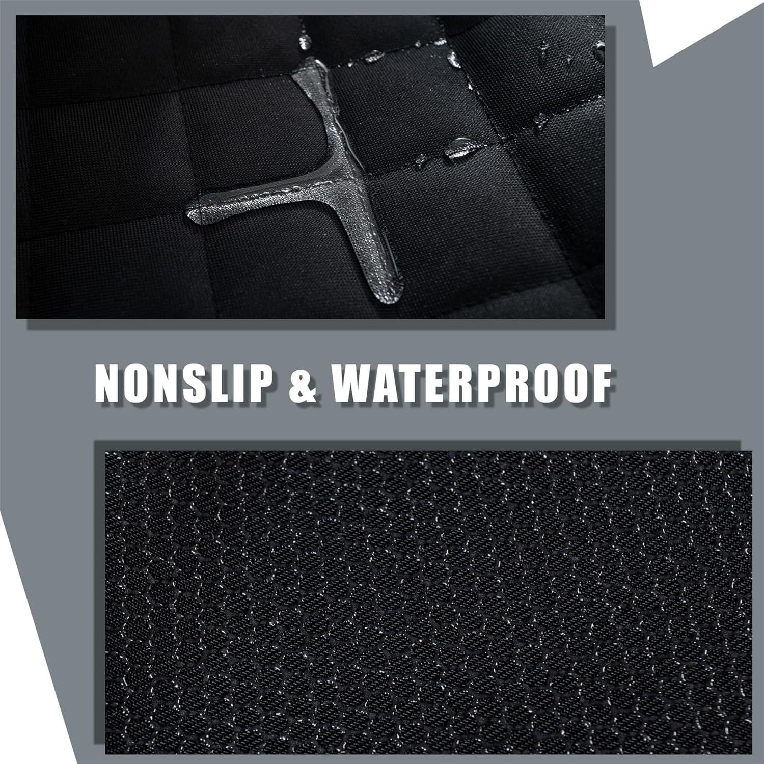 Funda de Asiento de Coche para Perros YOVEEKLE Negra Impermeable