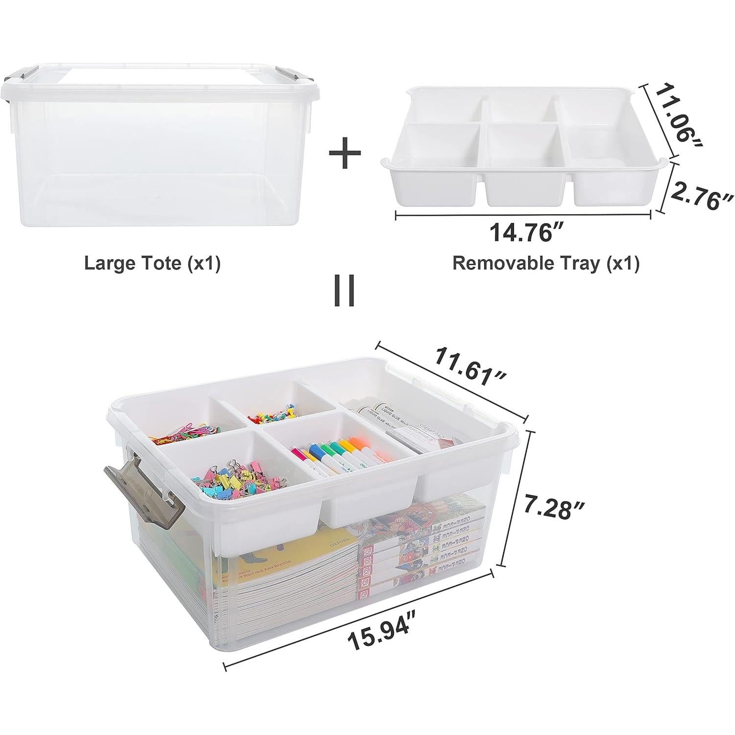 Caja de Almacenamiento Plástica Citylife 17L con Bandeja Extraíble