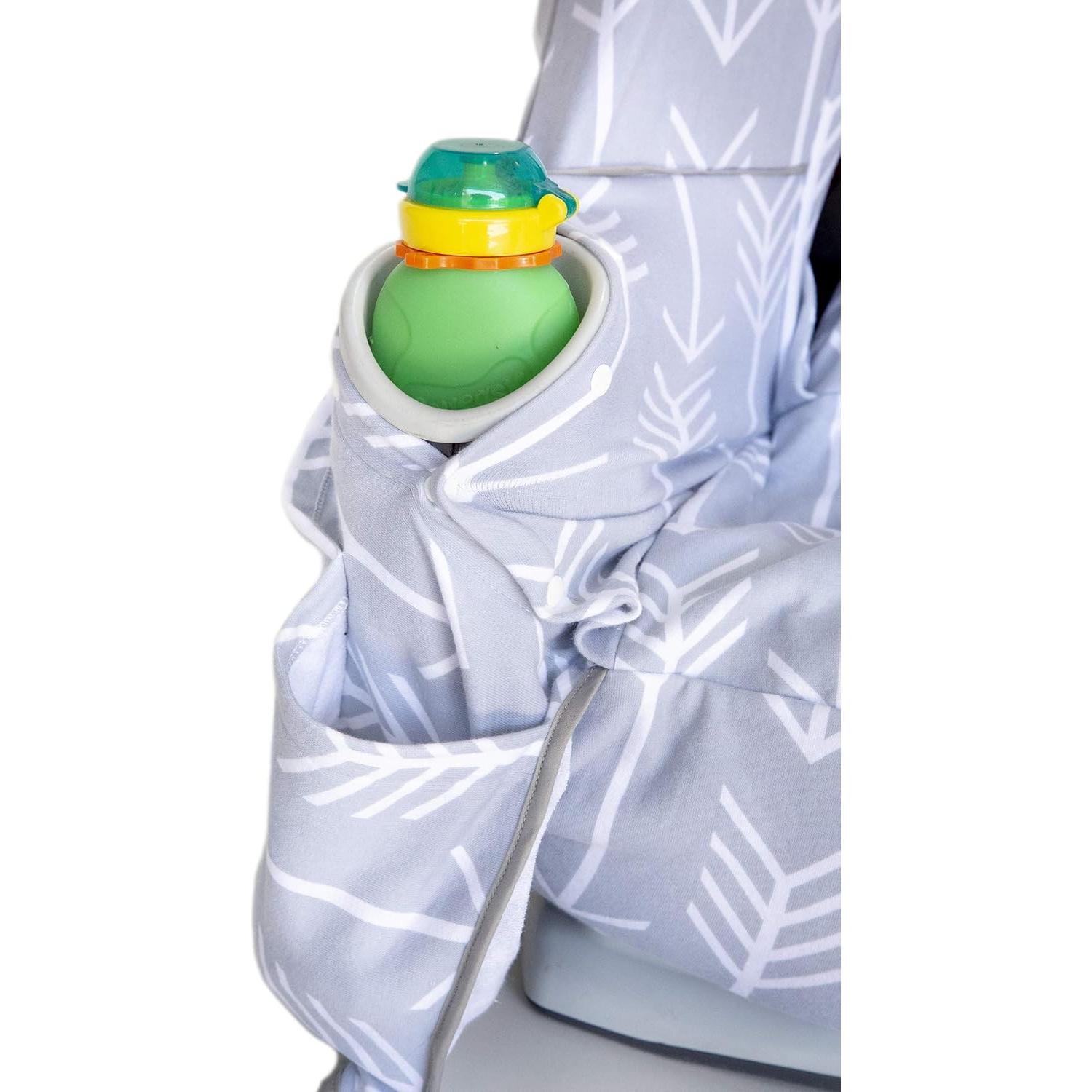 Cubierta de Asiento de Auto Infantil Niko Easy-Wash - Algodón Jersey Flechas Grises - Ajuste Universal