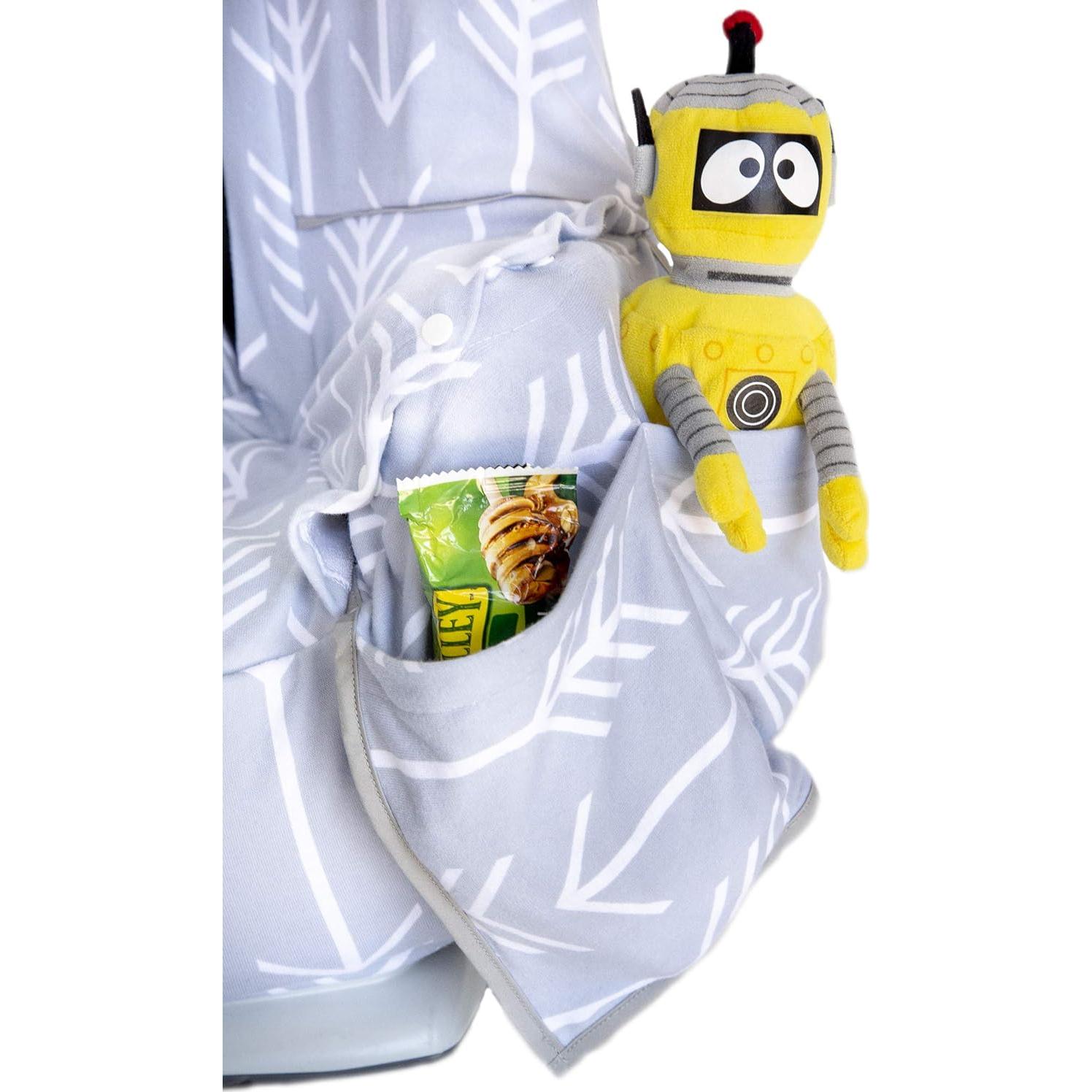 Cubierta de Asiento de Auto Infantil Niko Easy-Wash - Algodón Jersey Flechas Grises - Ajuste Universal