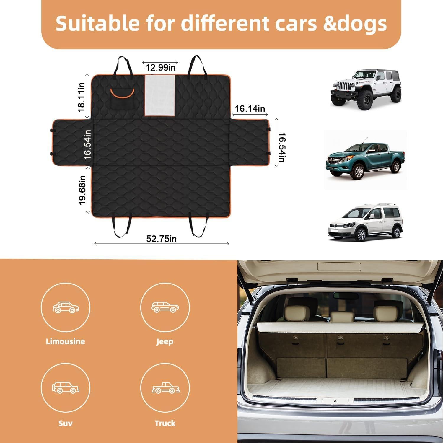 Funda de Asiento para Perros Mlivrom Pet01 Impermeable Universal