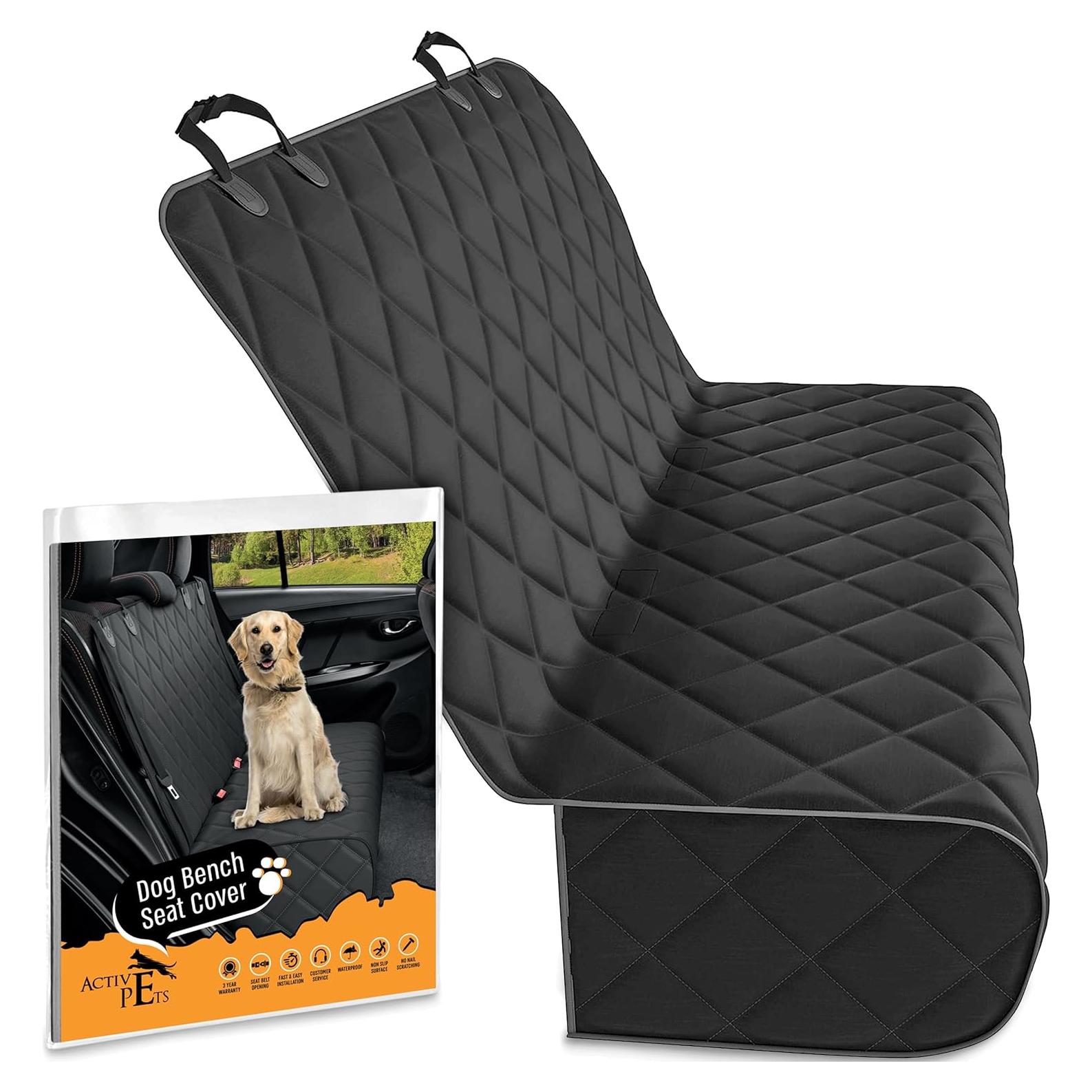 Funda de Asiento para Perros Active Pets Negra Impermeable
