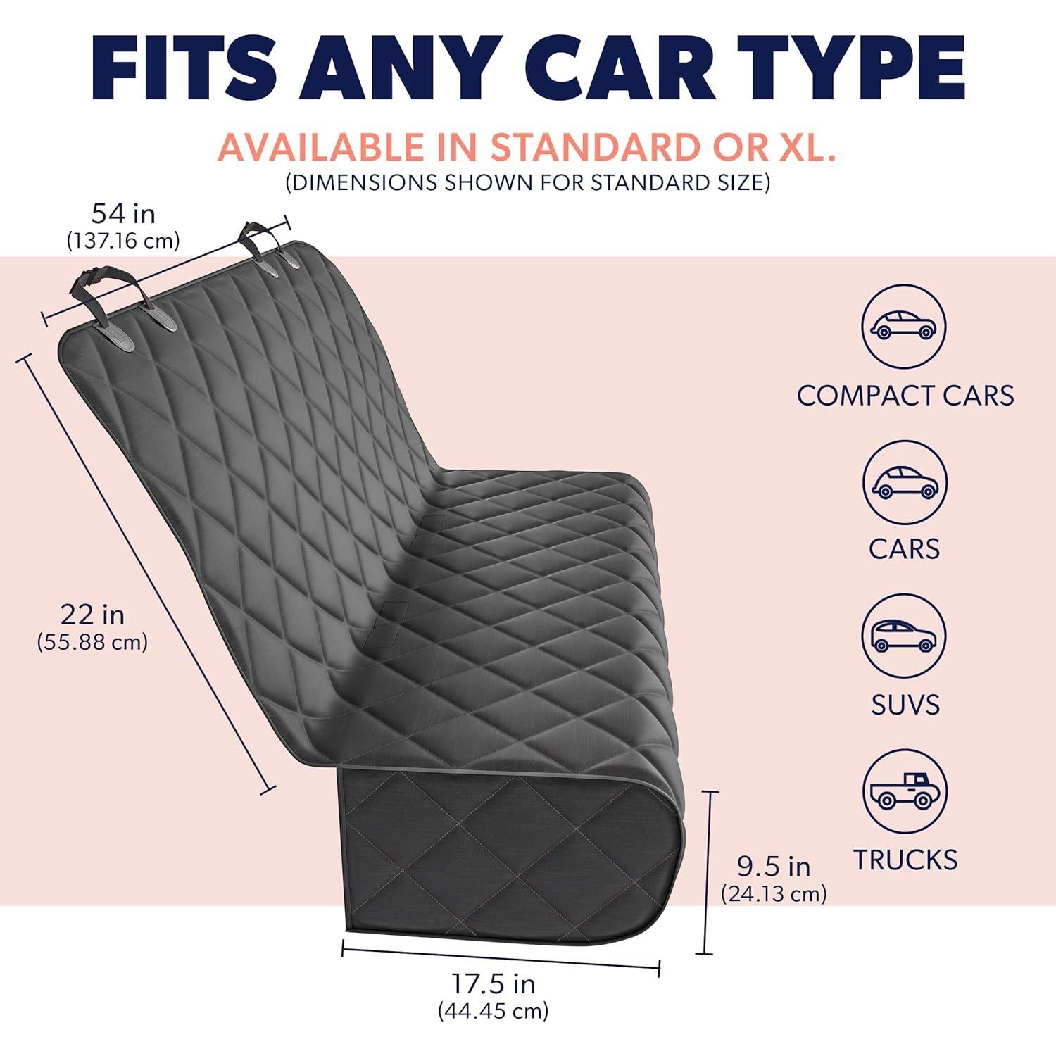 Funda de Asiento para Perros Active Pets Negra Impermeable