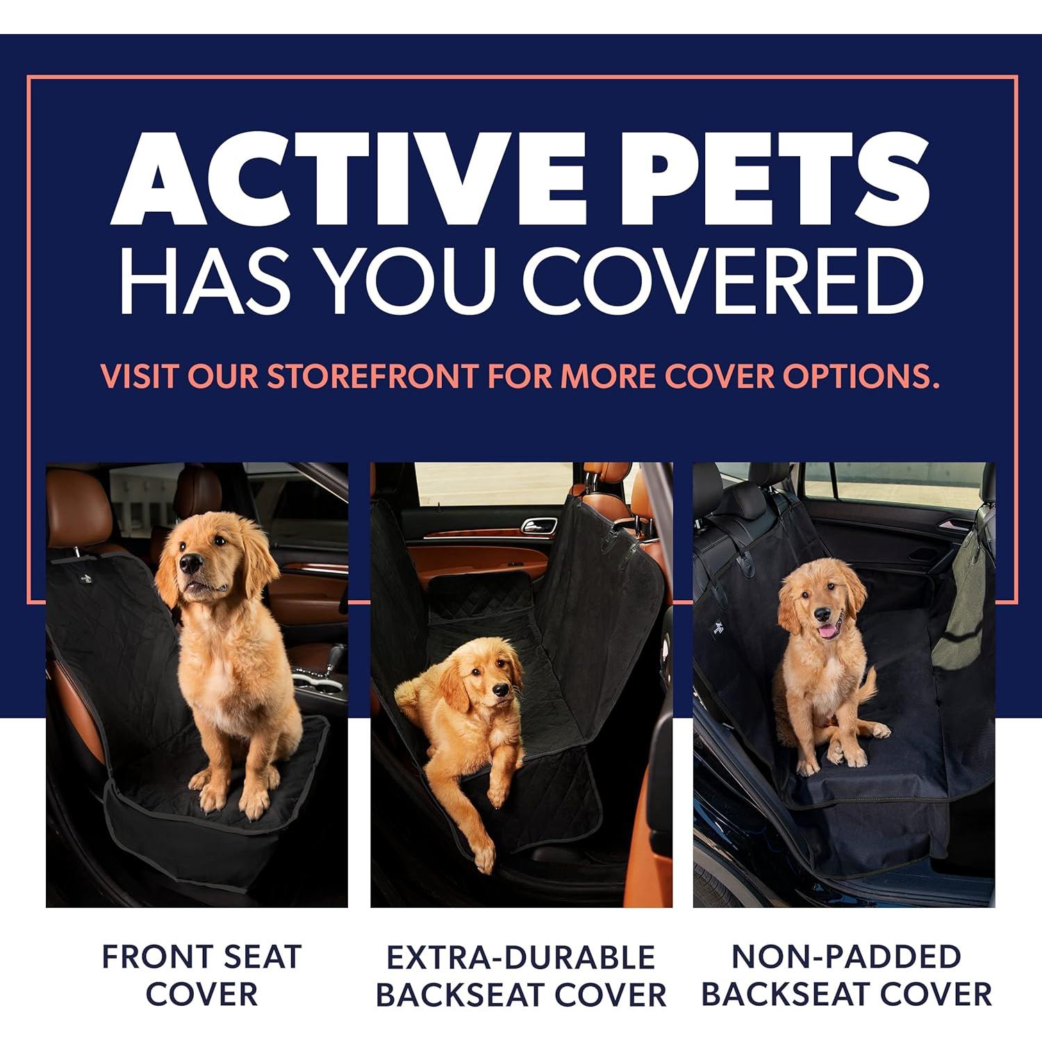 Funda de Asiento para Perros Active Pets Negra Impermeable