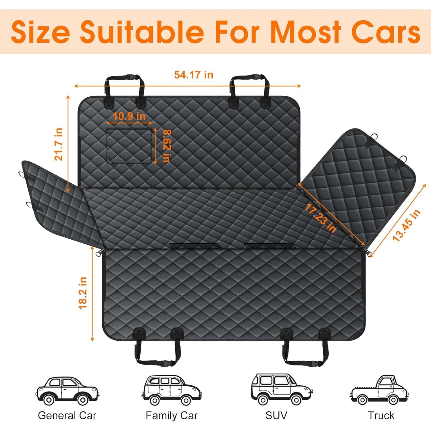 Funda de Asiento de Coche Impermeable NECKORY para Perros S