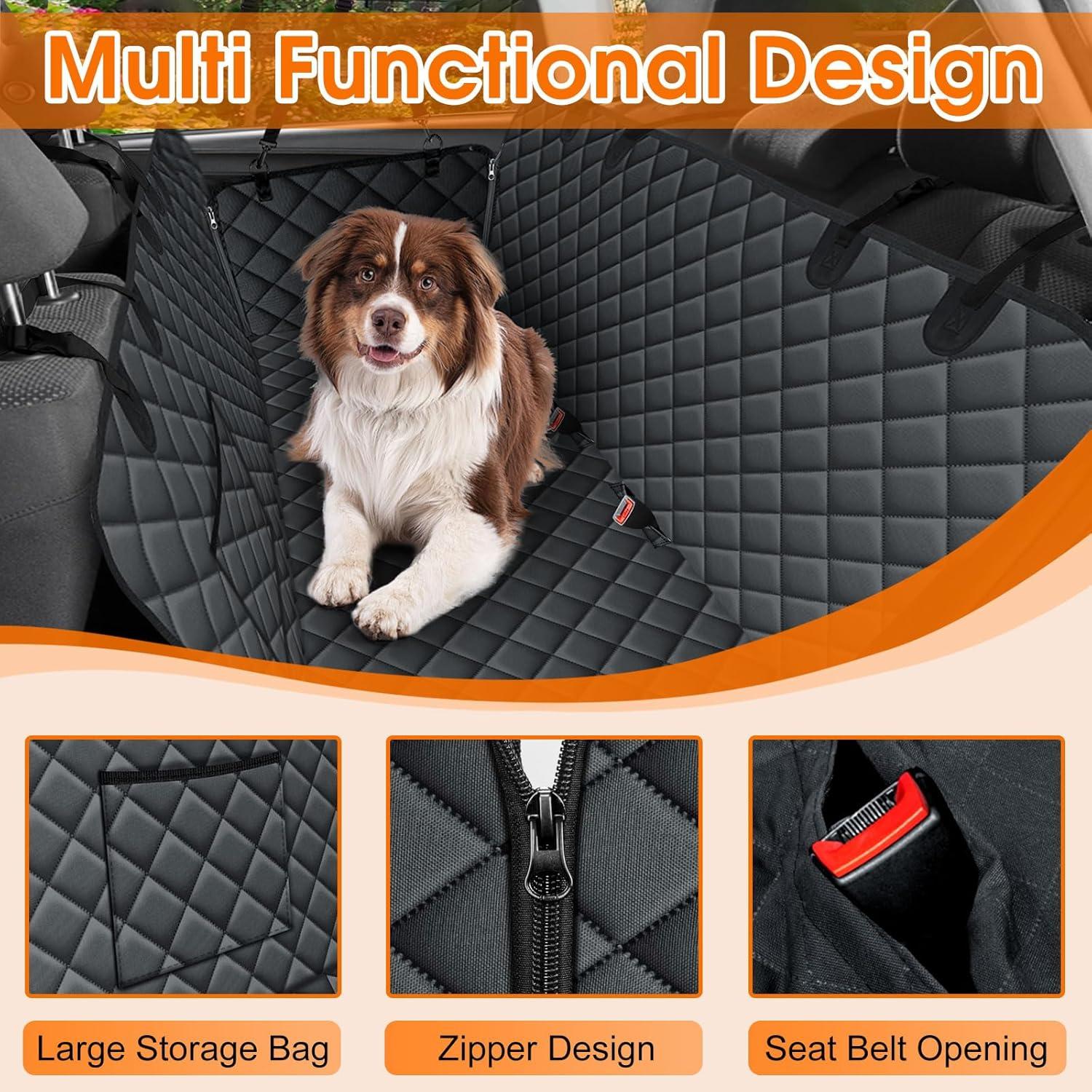Funda de Asiento de Coche Impermeable NECKORY para Perros S