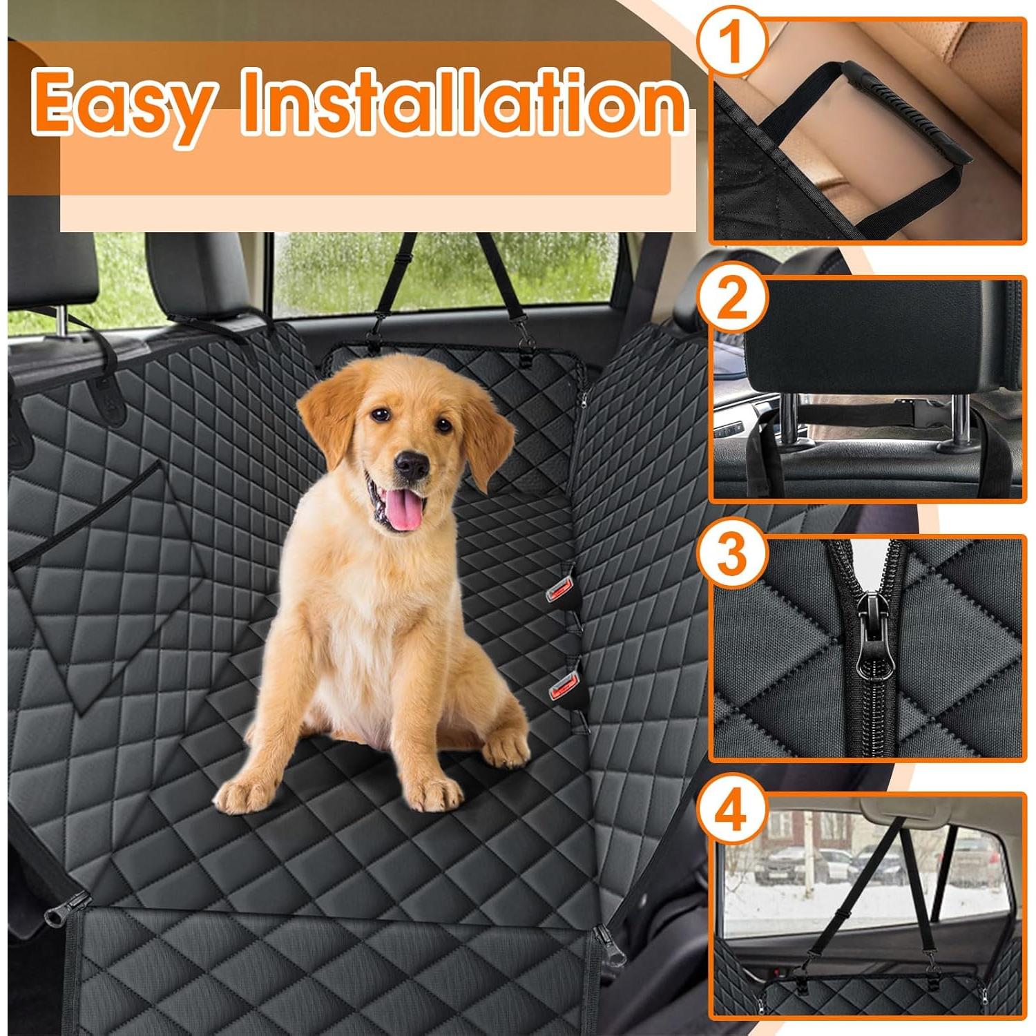 Funda de Asiento de Coche Impermeable NECKORY para Perros S
