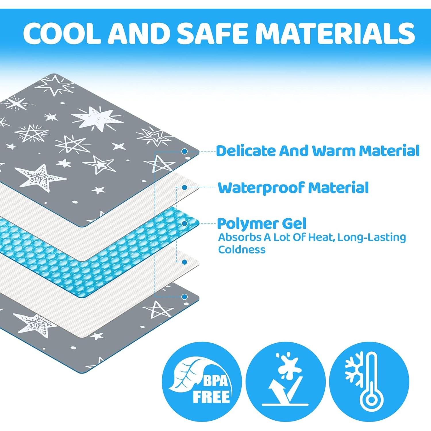 Almohadilla Enfriadora Orzbow para Asiento de Coche Bebé Gris