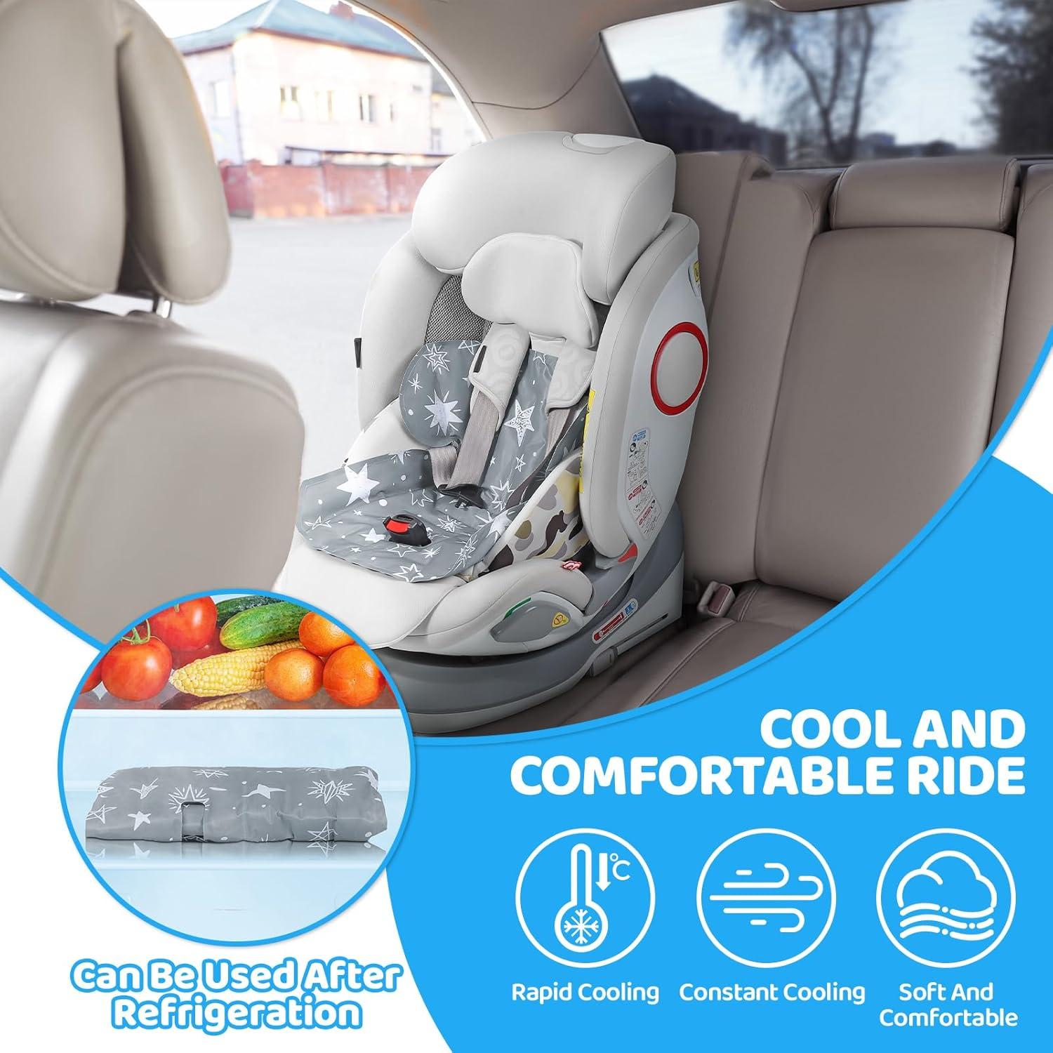 Almohadilla Enfriadora Orzbow para Asiento de Coche Bebé Gris