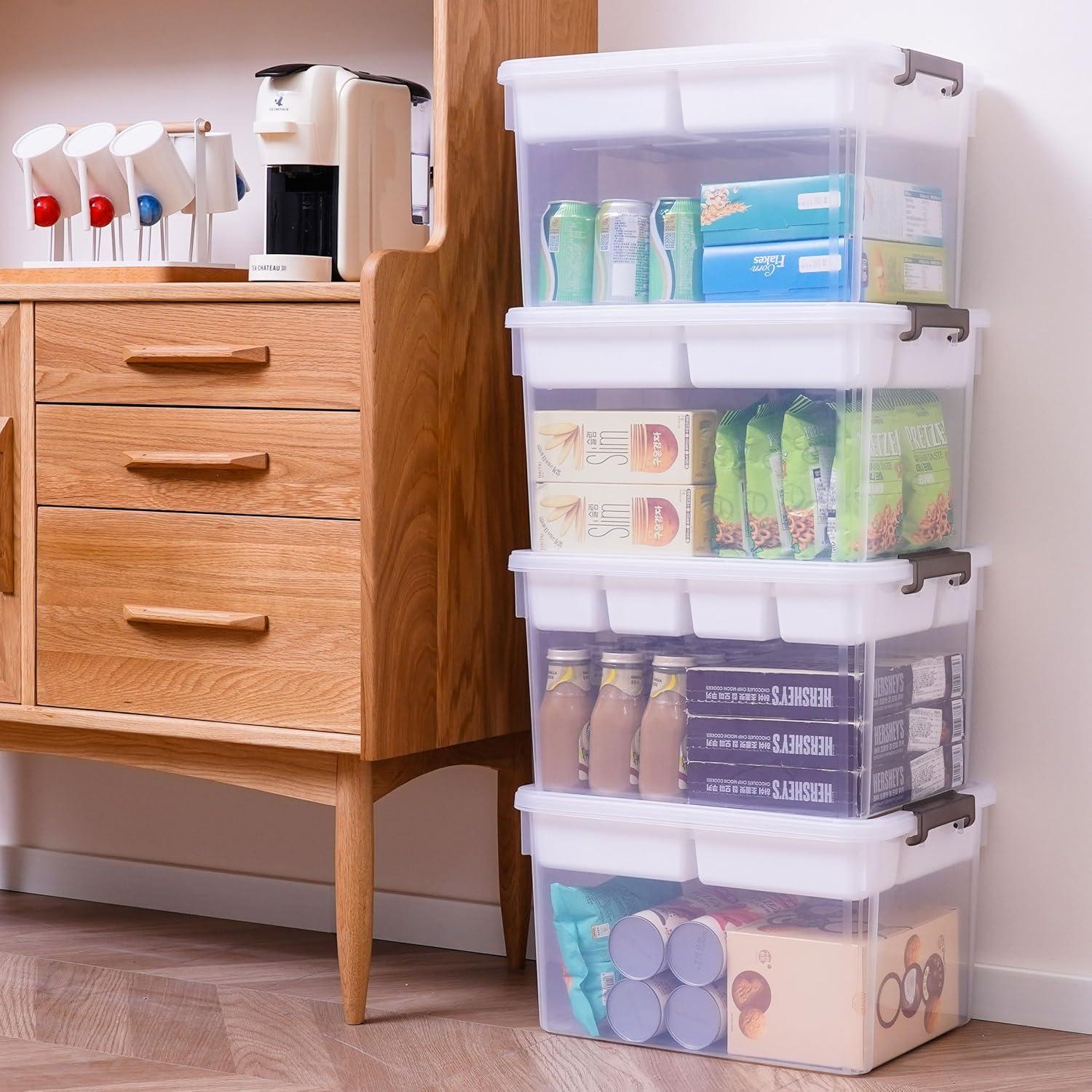 Contenedor de Almacenamiento Citylife 32 Qt 4 Piezas Apilables