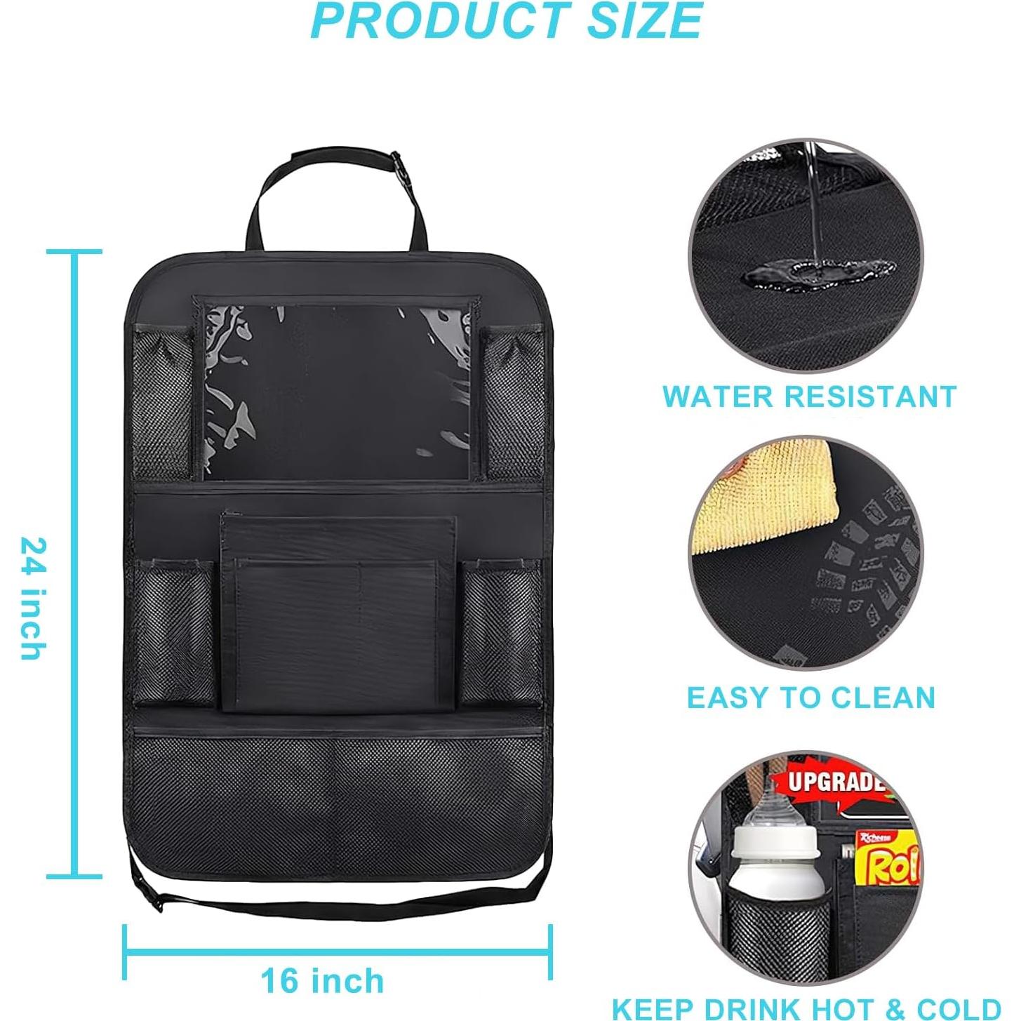 Organizador de Asiento Trasero Matenf con 9 Bolsillos y Soporte para Tableta