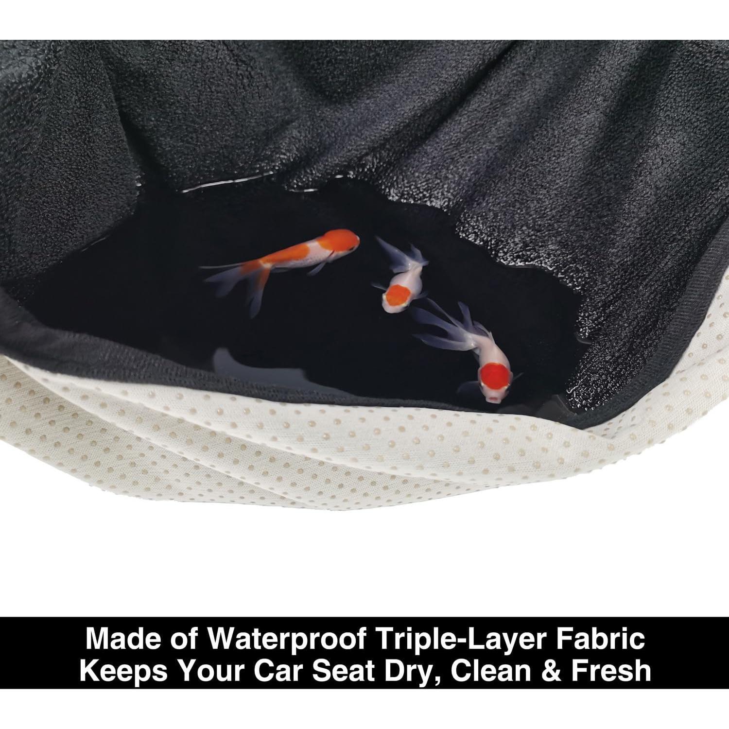 Cubierta de Asiento de Coche Impermeable VSHIELD Negra Universal