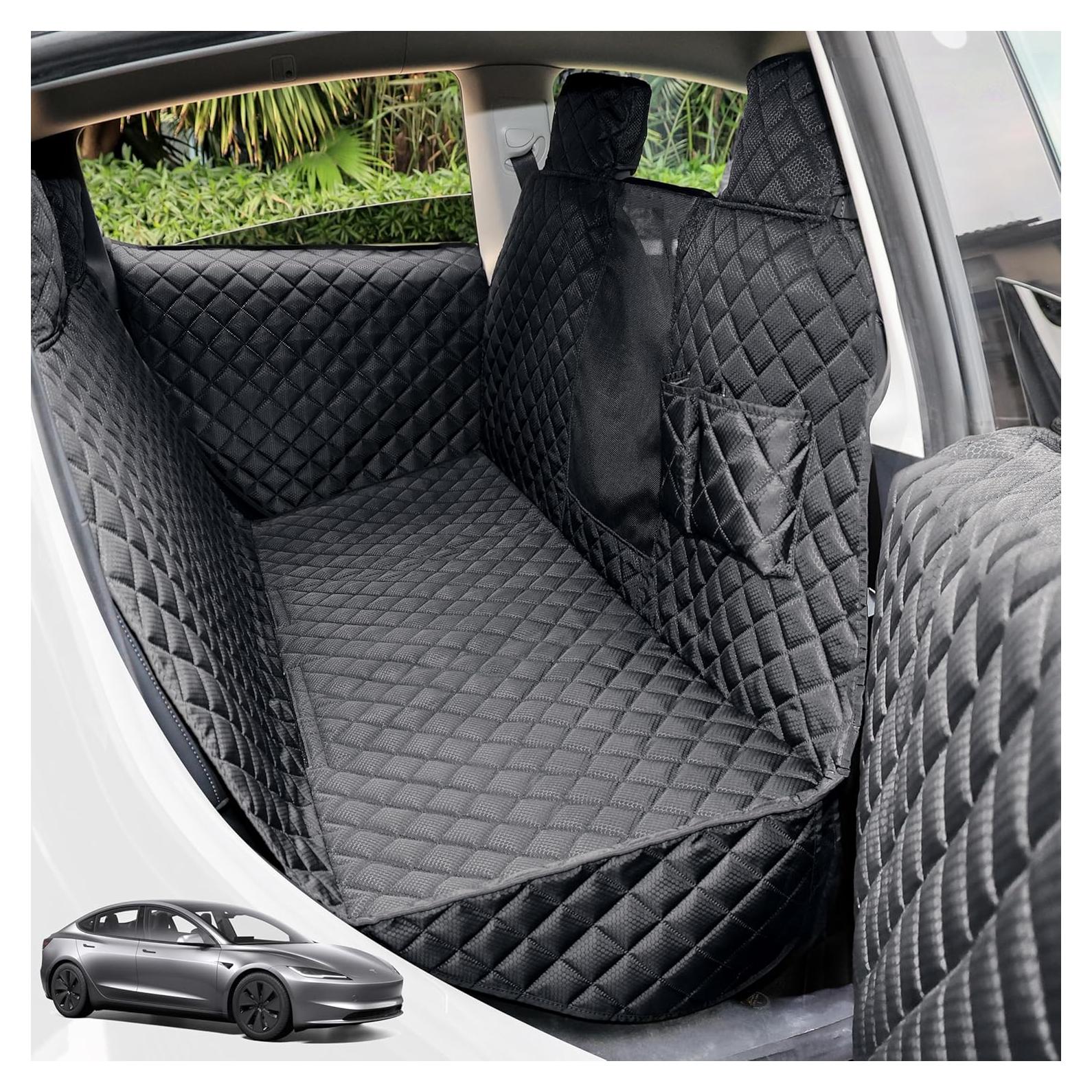 Cubierta de Asiento para Perros PETICON Tesla Modelo 3 y Y 100% Impermeable