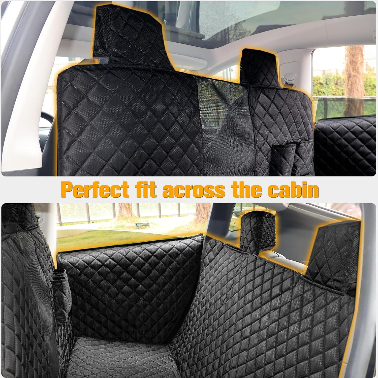 Cubierta de Asiento para Perros PETICON Tesla Modelo 3 y Y 100% Impermeable