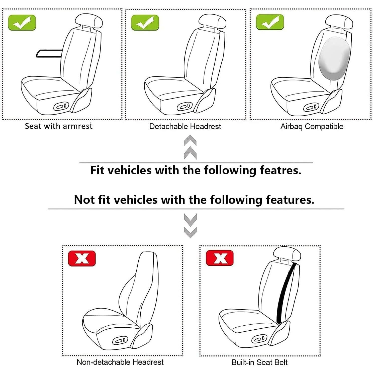 Funda de Asiento Delantero de Cuero GIANT PANDA Beige 2-Pack