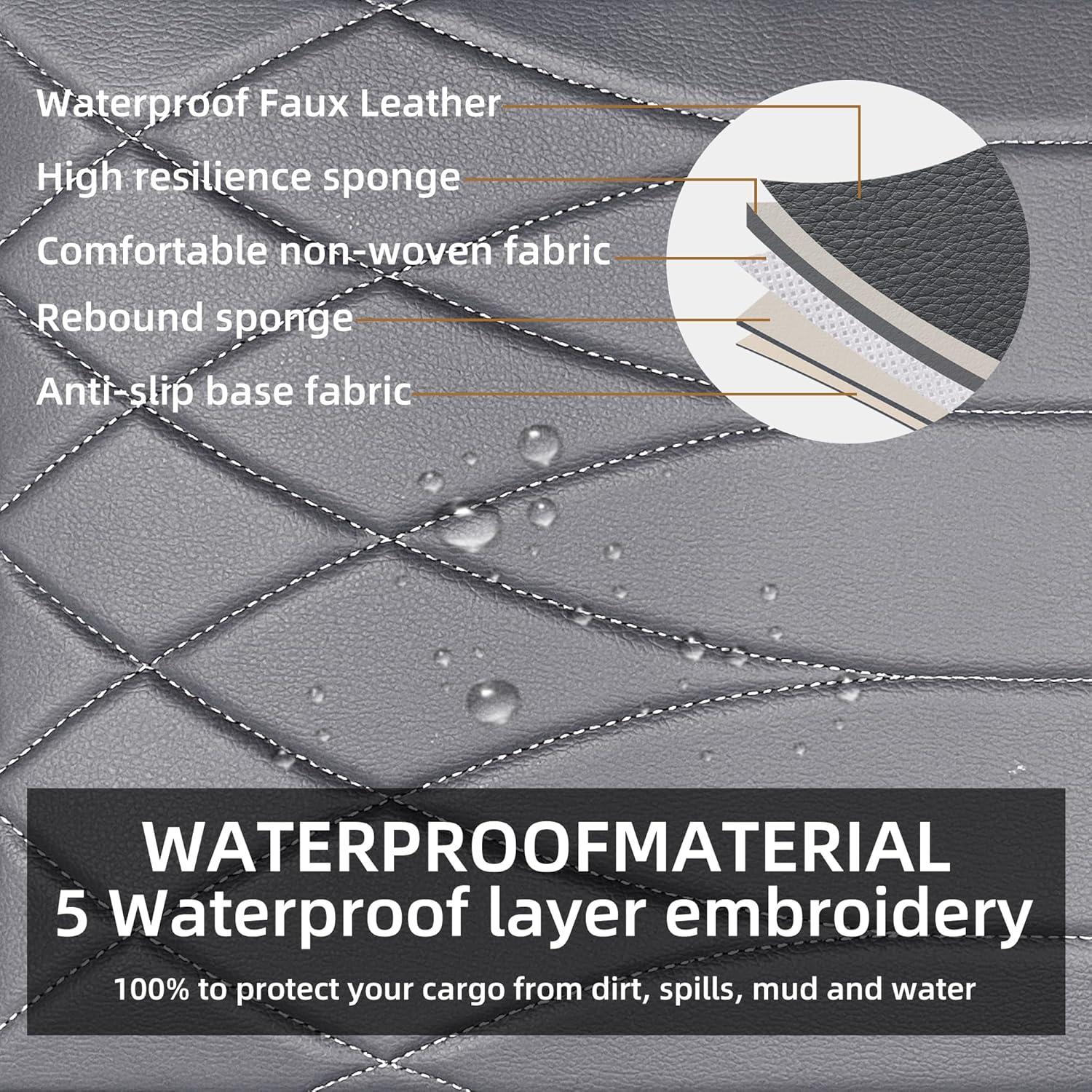 Cubiertas de Asiento Frontal Elantrip Gris Impermeables 1 Par