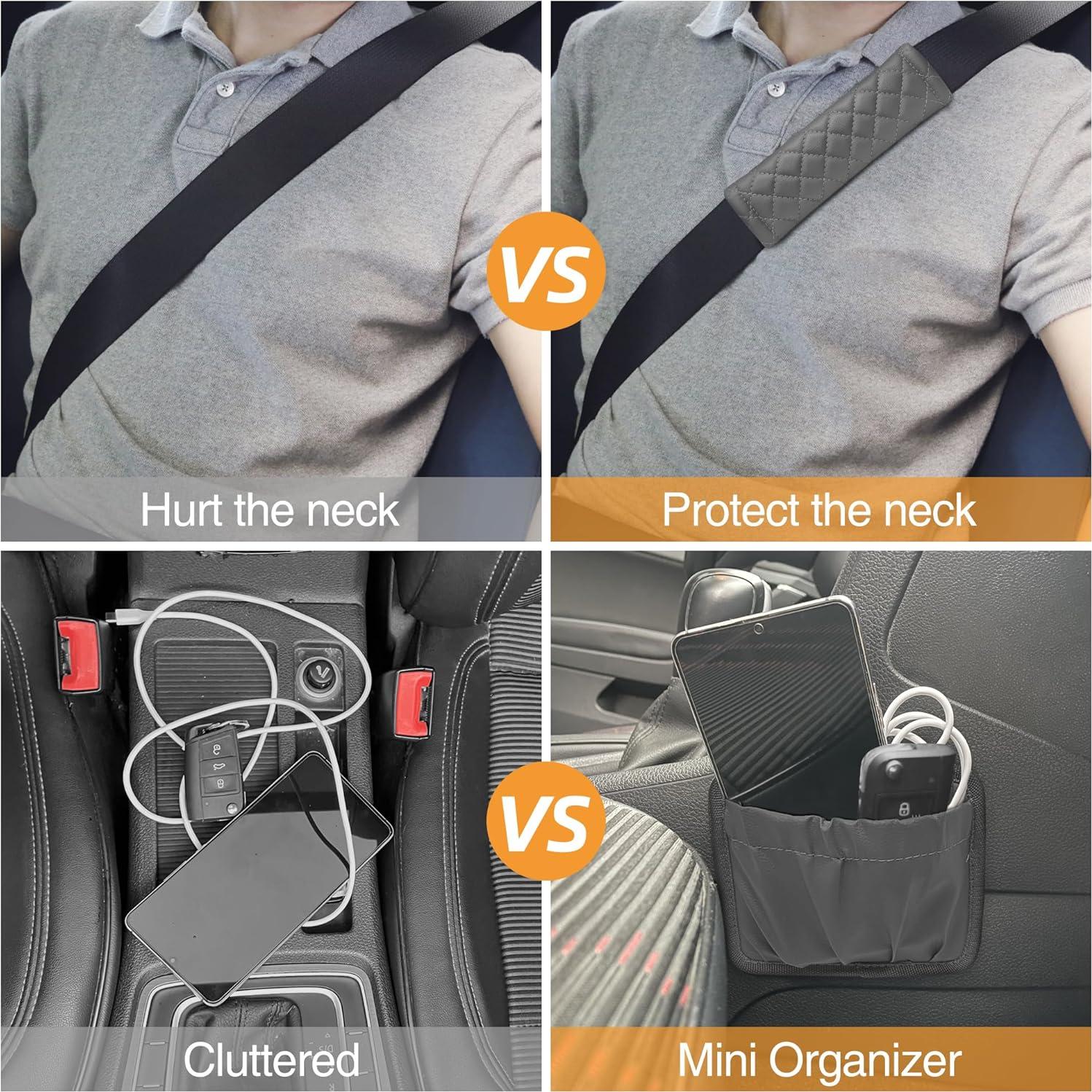 Cubiertas de Asiento Frontal Elantrip Gris Impermeables 1 Par