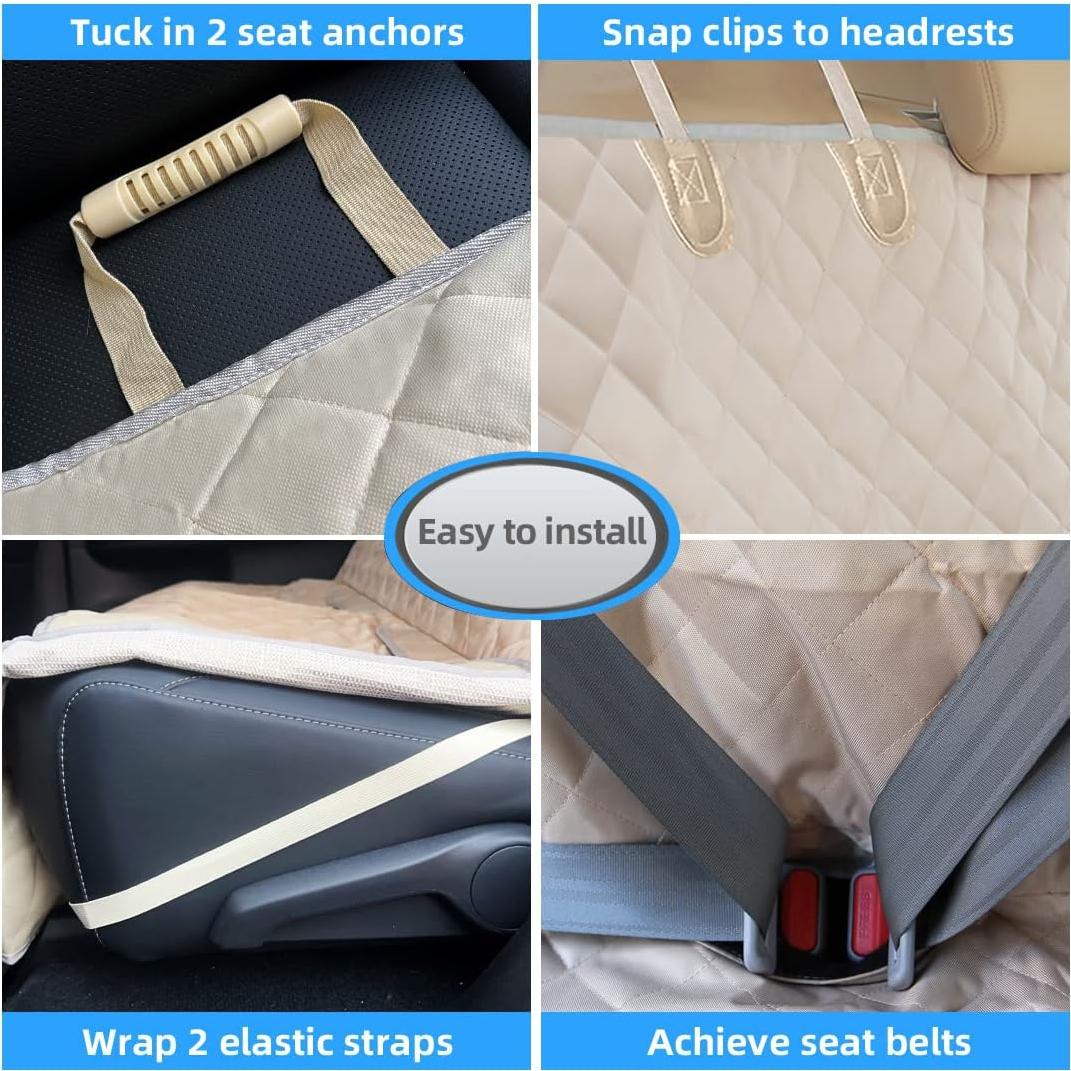 Funda de Asiento para Perros Bark Lover Impermeable Beige 142x124cm