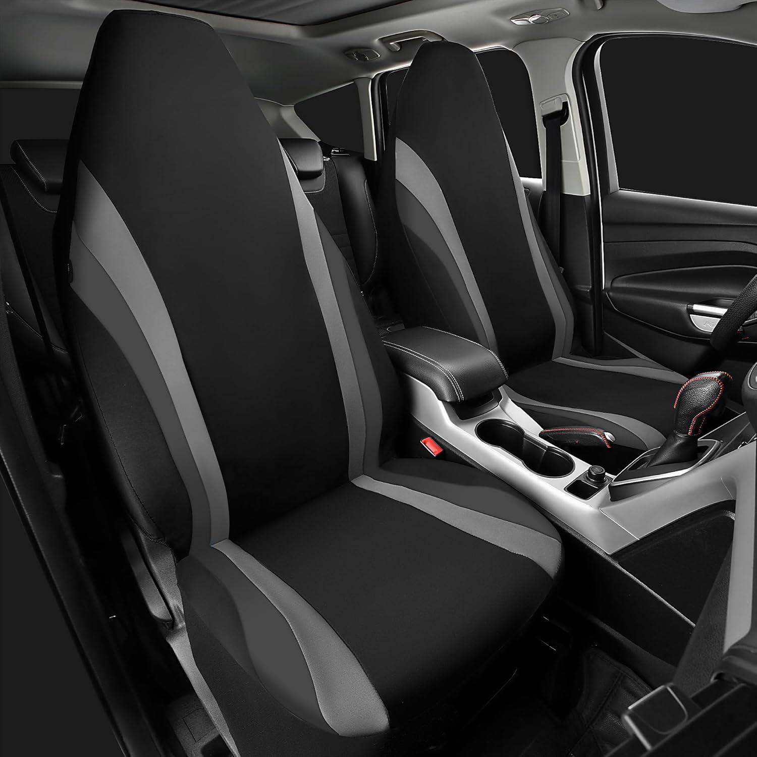 Fundas de Asiento de Coche CAR PASS Neopreno Impermeable Negro y Gris