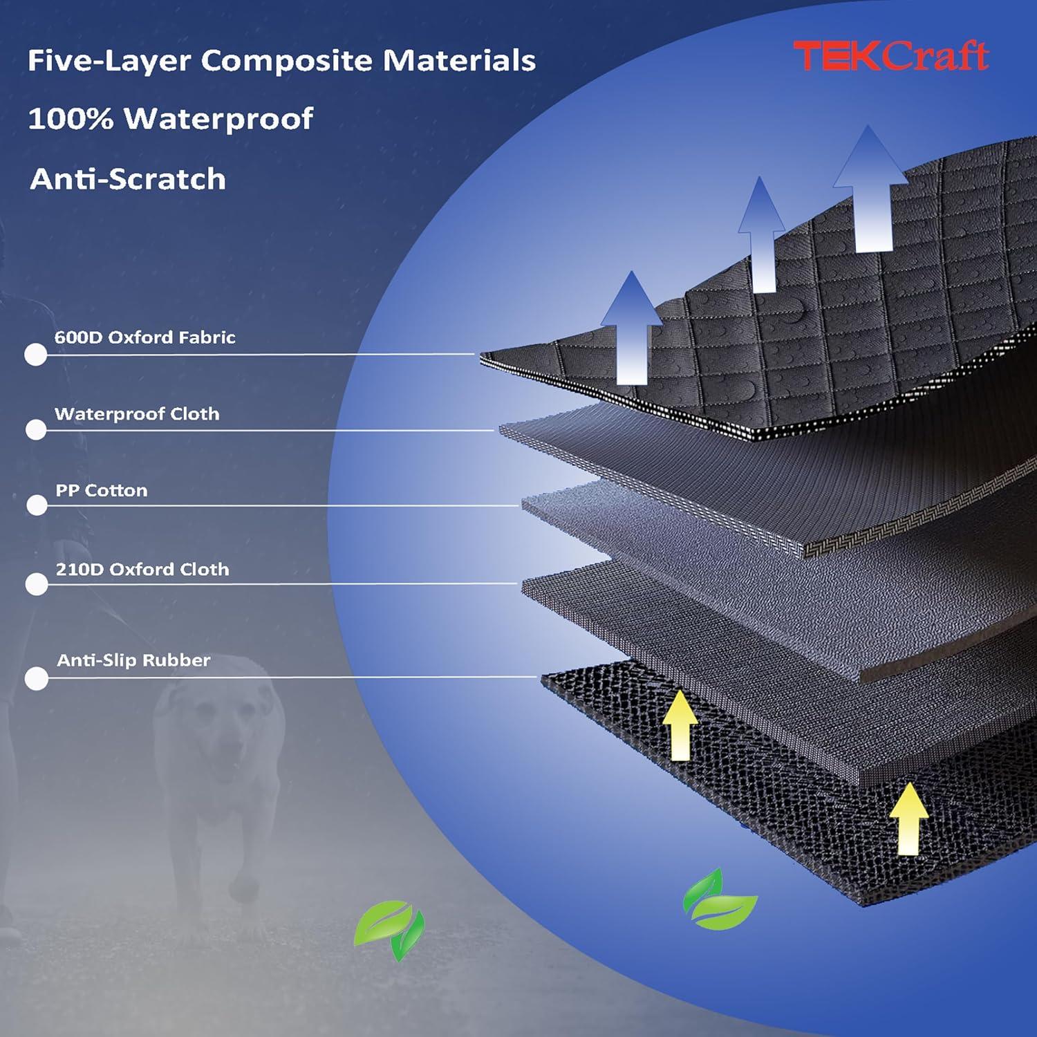 Cubierta de Asiento para Perros TEKCraft DSC-802 A Prueba de Agua