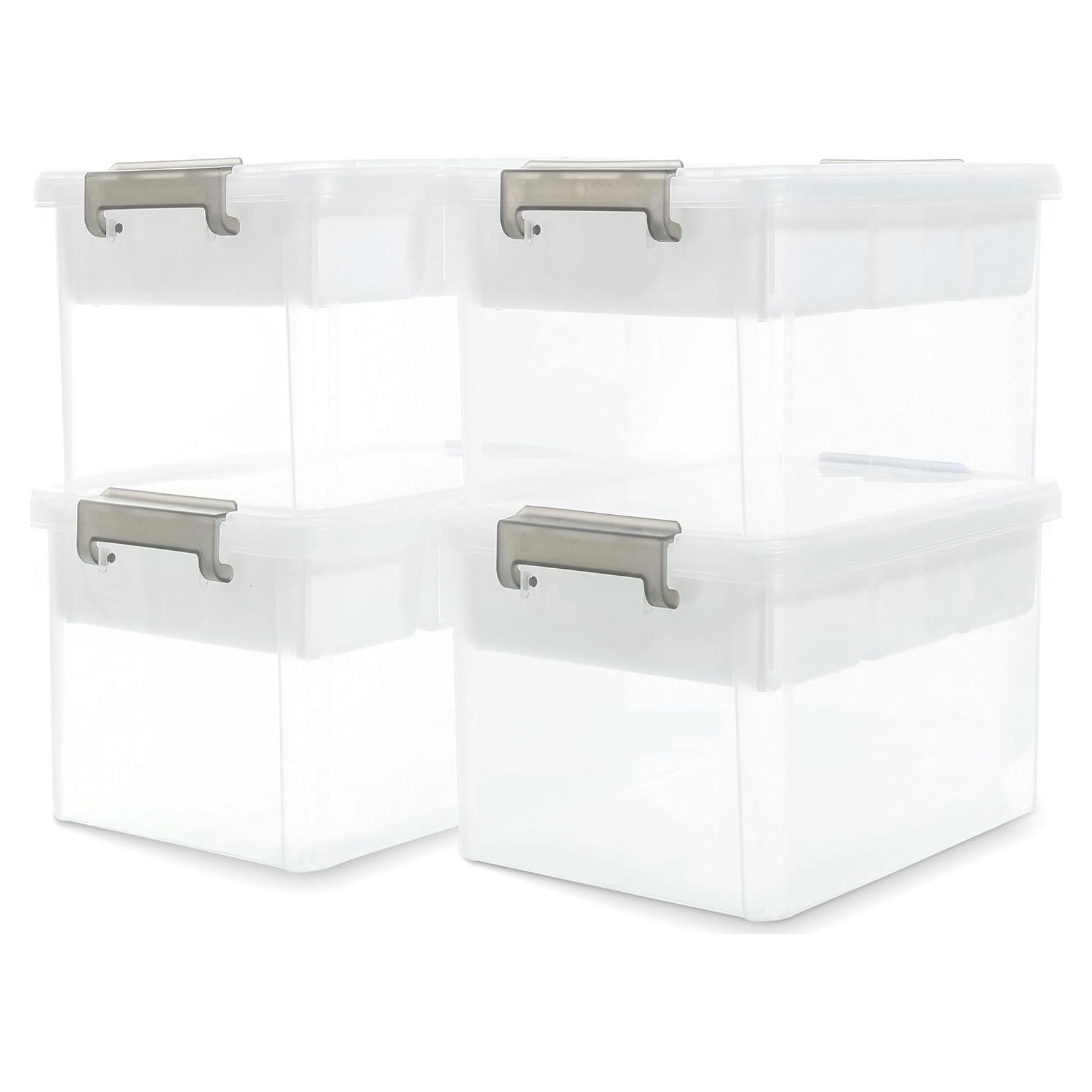 Caja de Almacenamiento Citylife 17 Qt 4 Paquetes Transparente