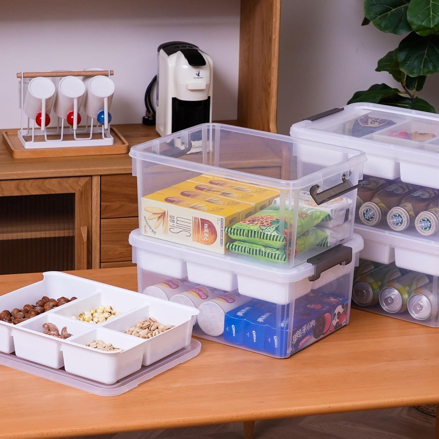 Caja de Almacenamiento Citylife 17 Qt 4 Paquetes Transparente