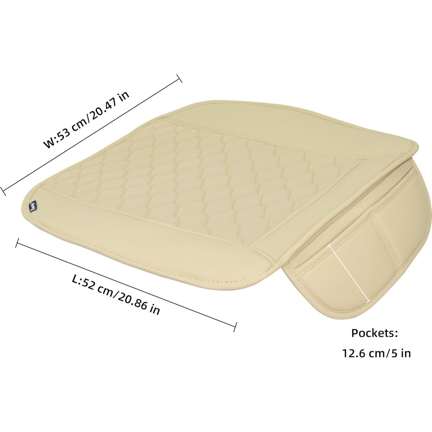 Fundas de Asiento de Coche Elantrip 4805-BE Beige Acolchadas