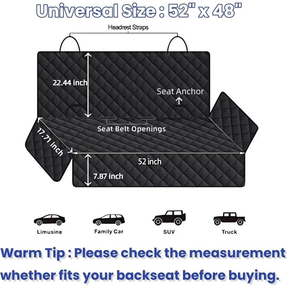 Funda de Asiento para Perros NYLSYT Impermeable 132x122cm