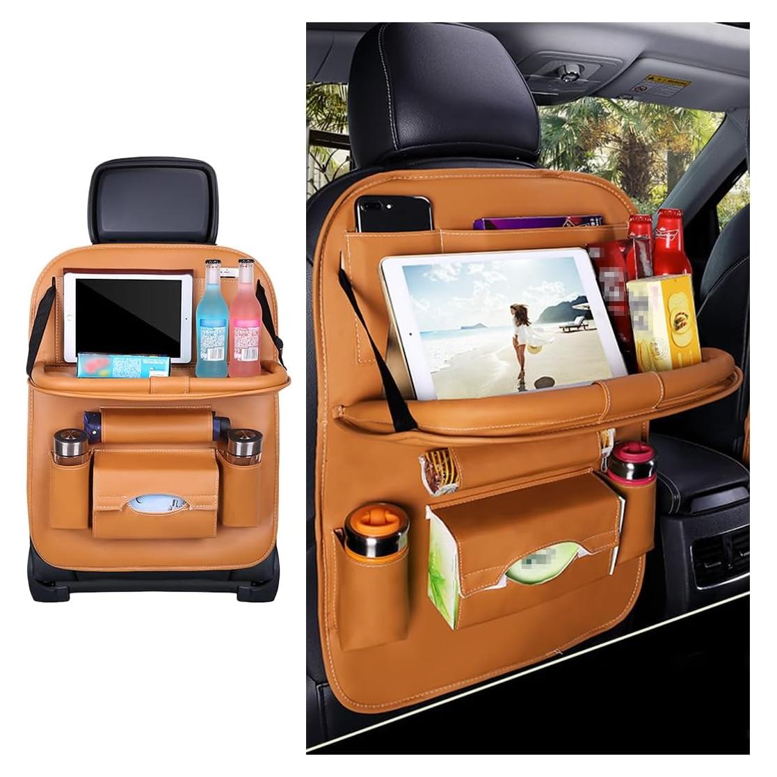 Organizador de Respaldo de Asiento de Coche Sandfren Marrón