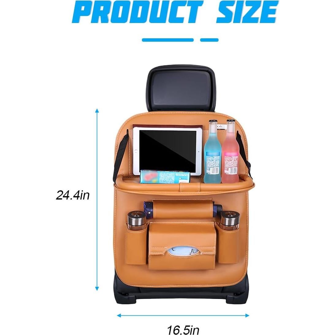 Organizador de Respaldo de Asiento de Coche Sandfren Marrón