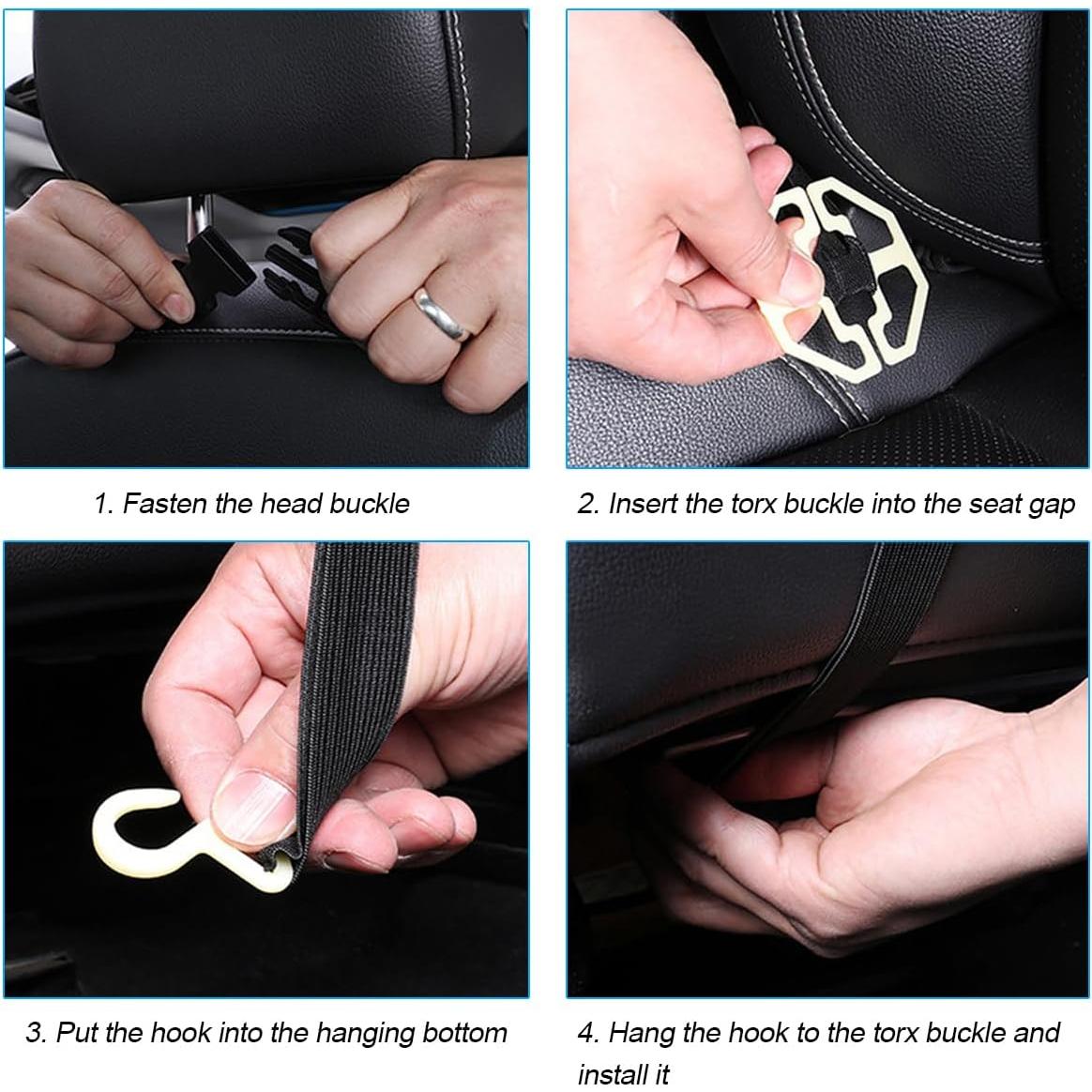 Organizador de Respaldo de Asiento de Coche Sandfren Marrón