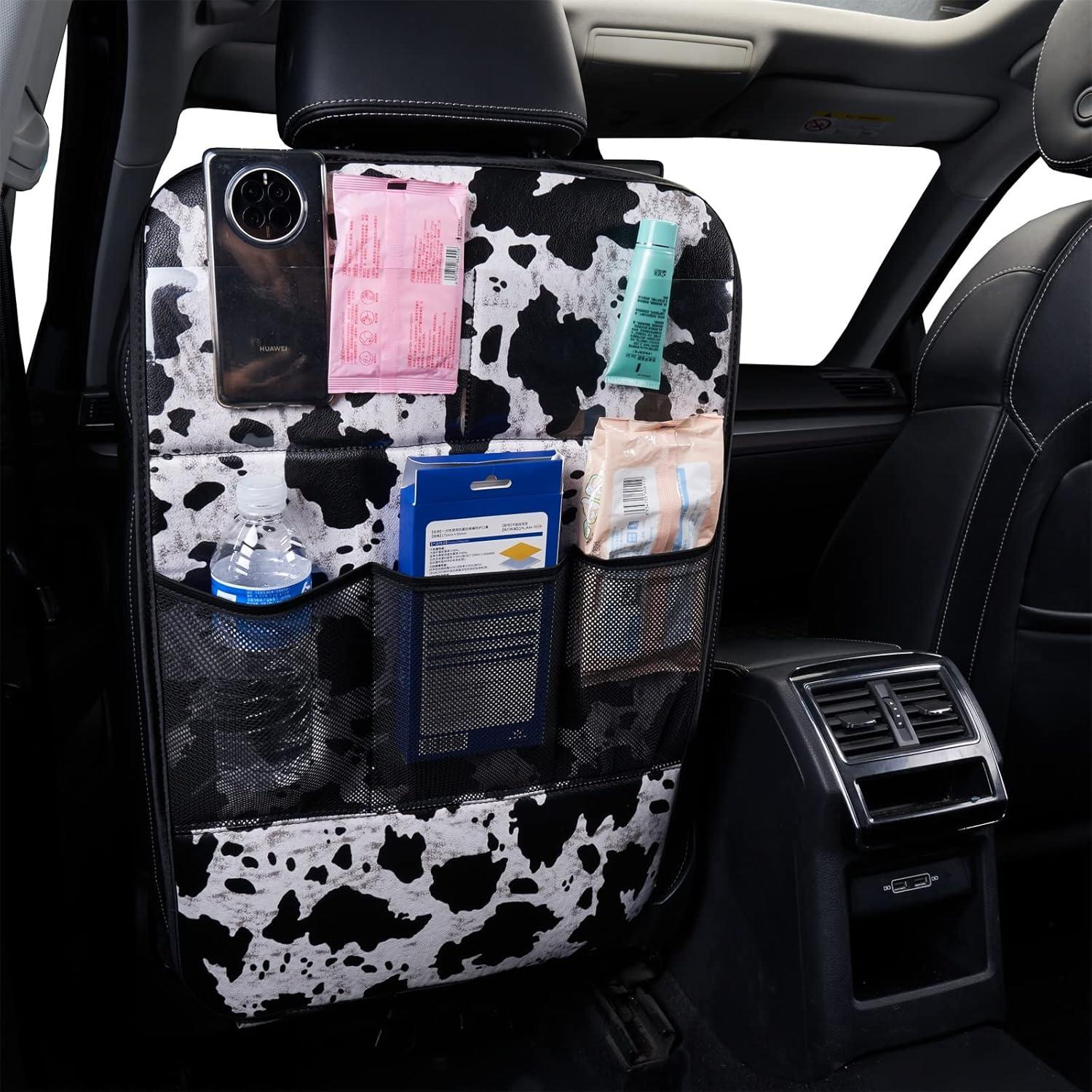 Protectores de Asiento Trasero LSBS Estampado de Vaca - 2 Piezas