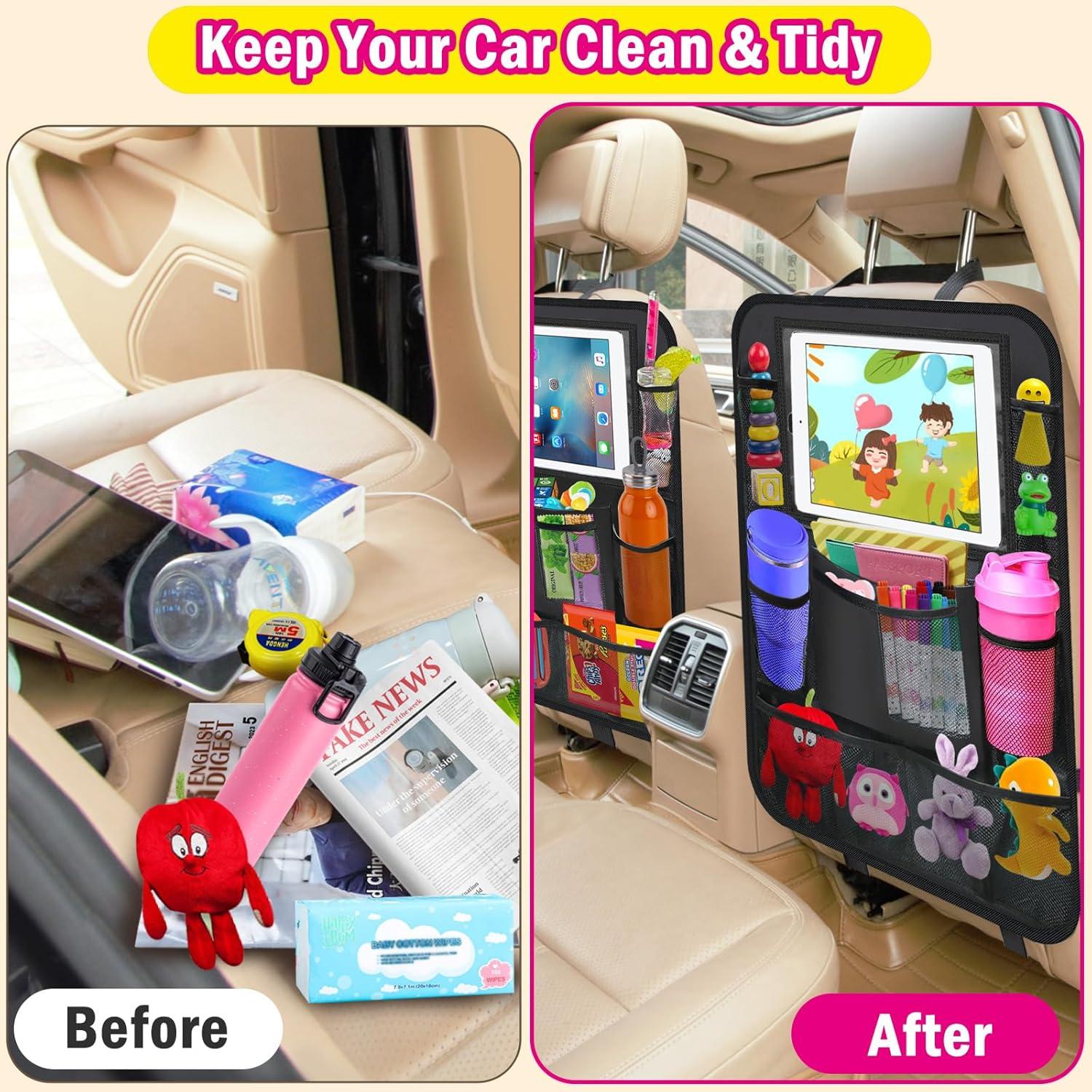 Organizador de Asiento Trasero KANGXICHEN 2 Pack con Soporte para Tableta