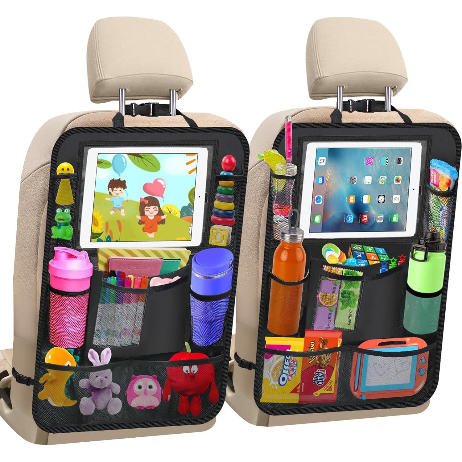 Organizador de Asiento Trasero KANGXICHEN 2 Pack con Soporte para Tableta