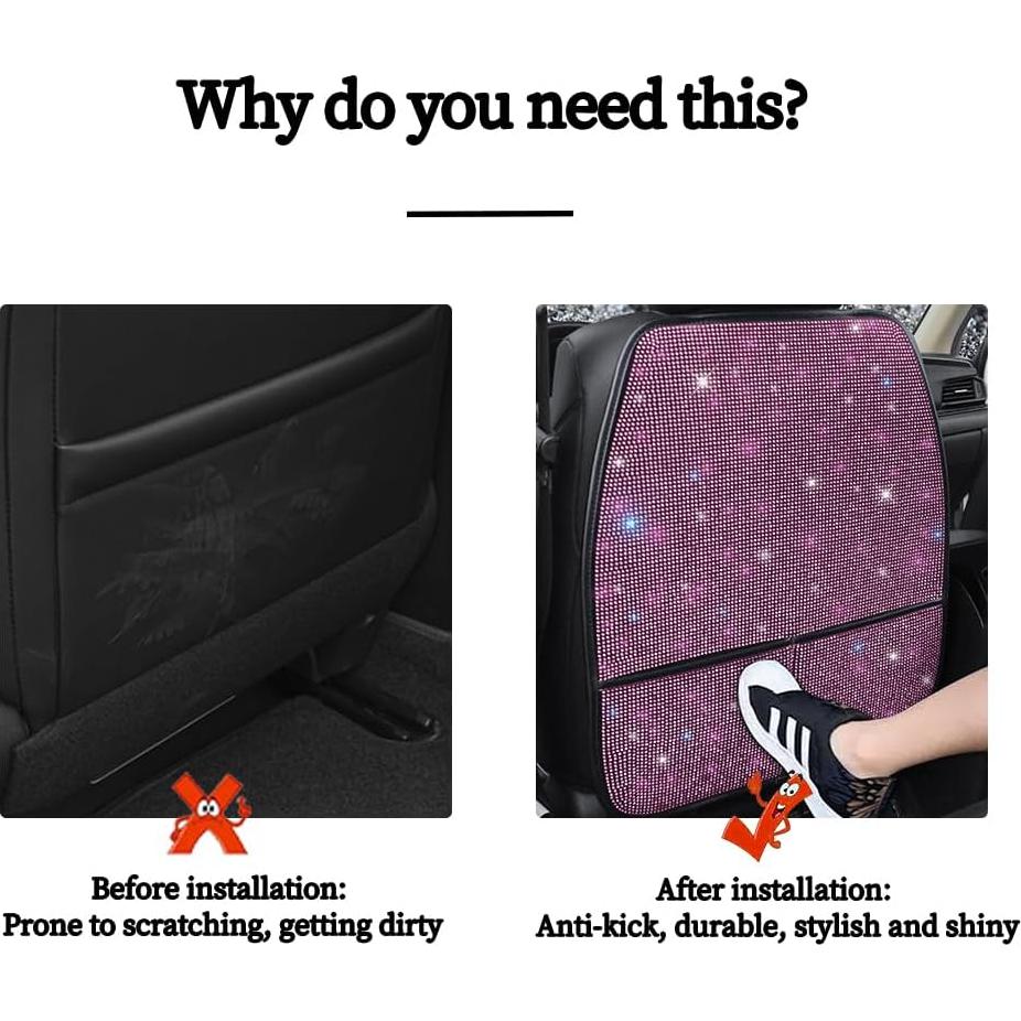 Alfombrillas Protectores de Asiento de Coche Pirador Rosa 2Pcs