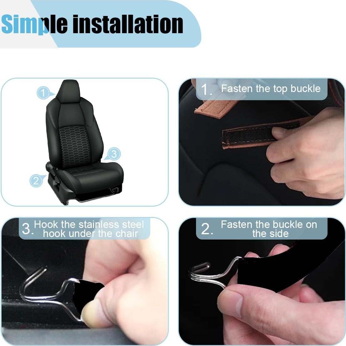 Organizador de respaldo de asiento de coche LAINLOY Fieltro Beige 56.5x38.8cm