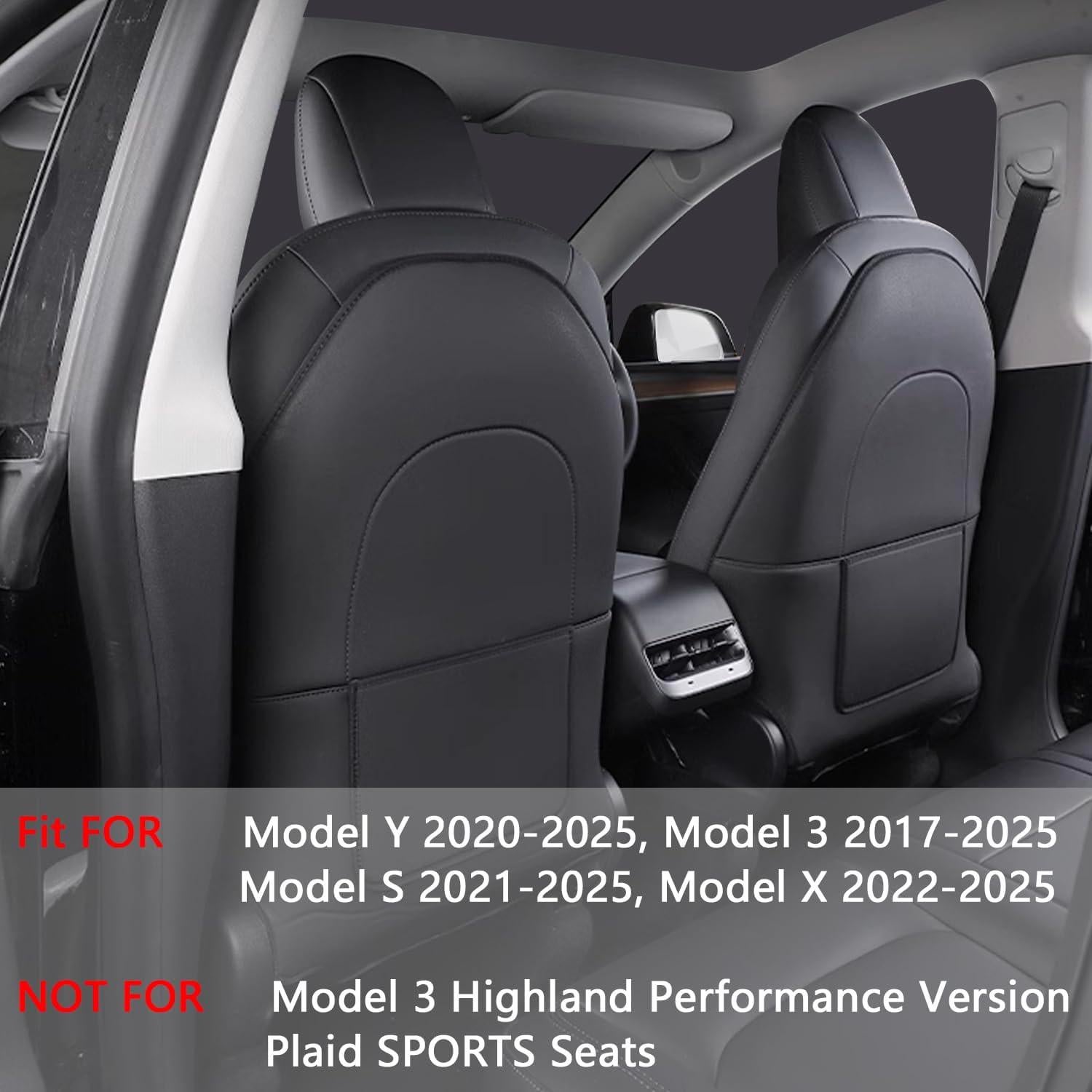 Protector de Patadas para Asiento Tesla Model Y/S/X/3 - Negro