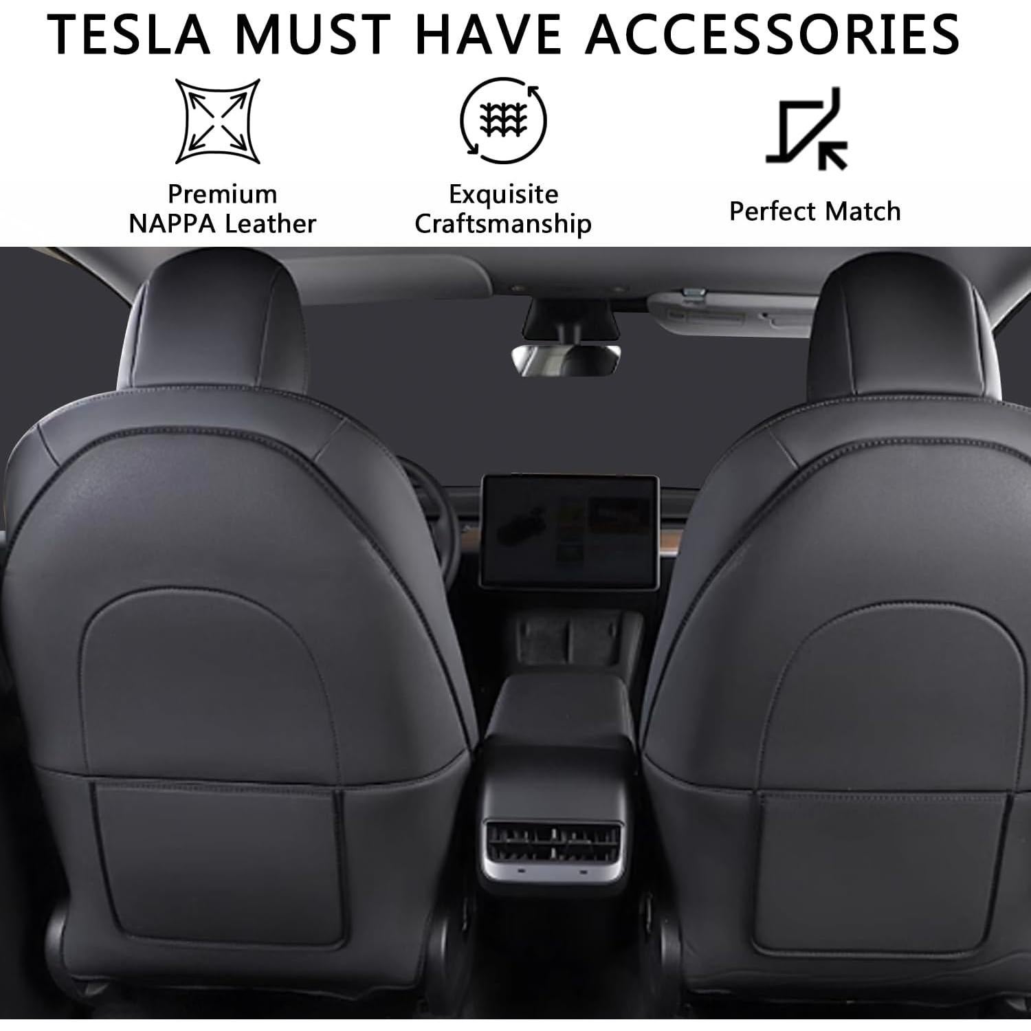 Protector de Patadas para Asiento Tesla Model Y/S/X/3 - Negro