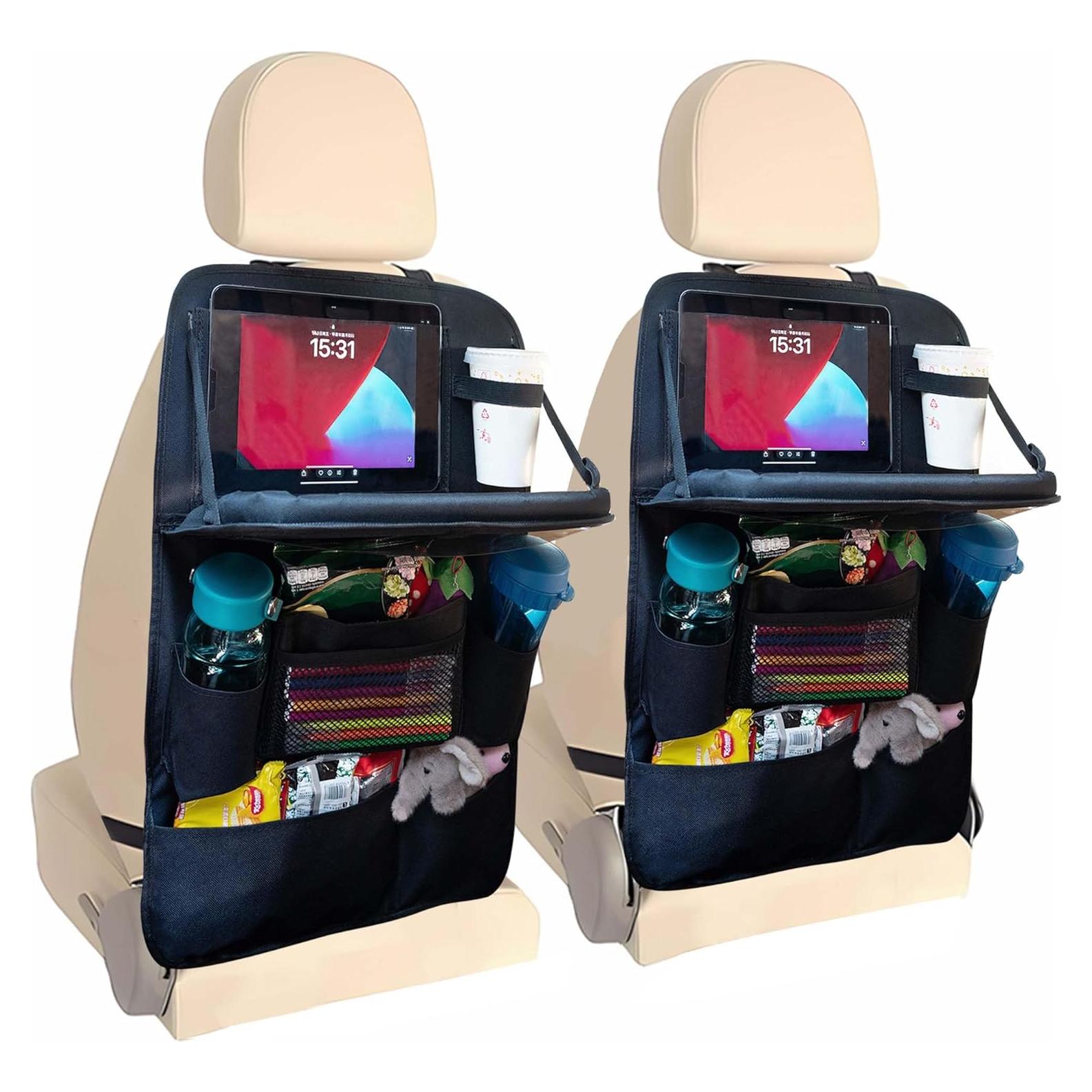 Organizador de Asiento Trasero de Coche Haoxiang A-P, 9 Bolsillos, Negro