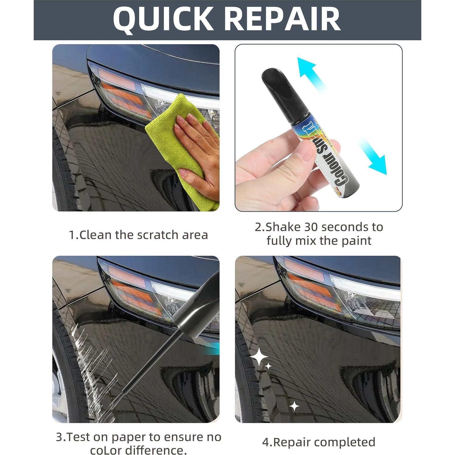 Bolígrafo de Pintura VARGTR para Reparación de Rayones Auto Negro