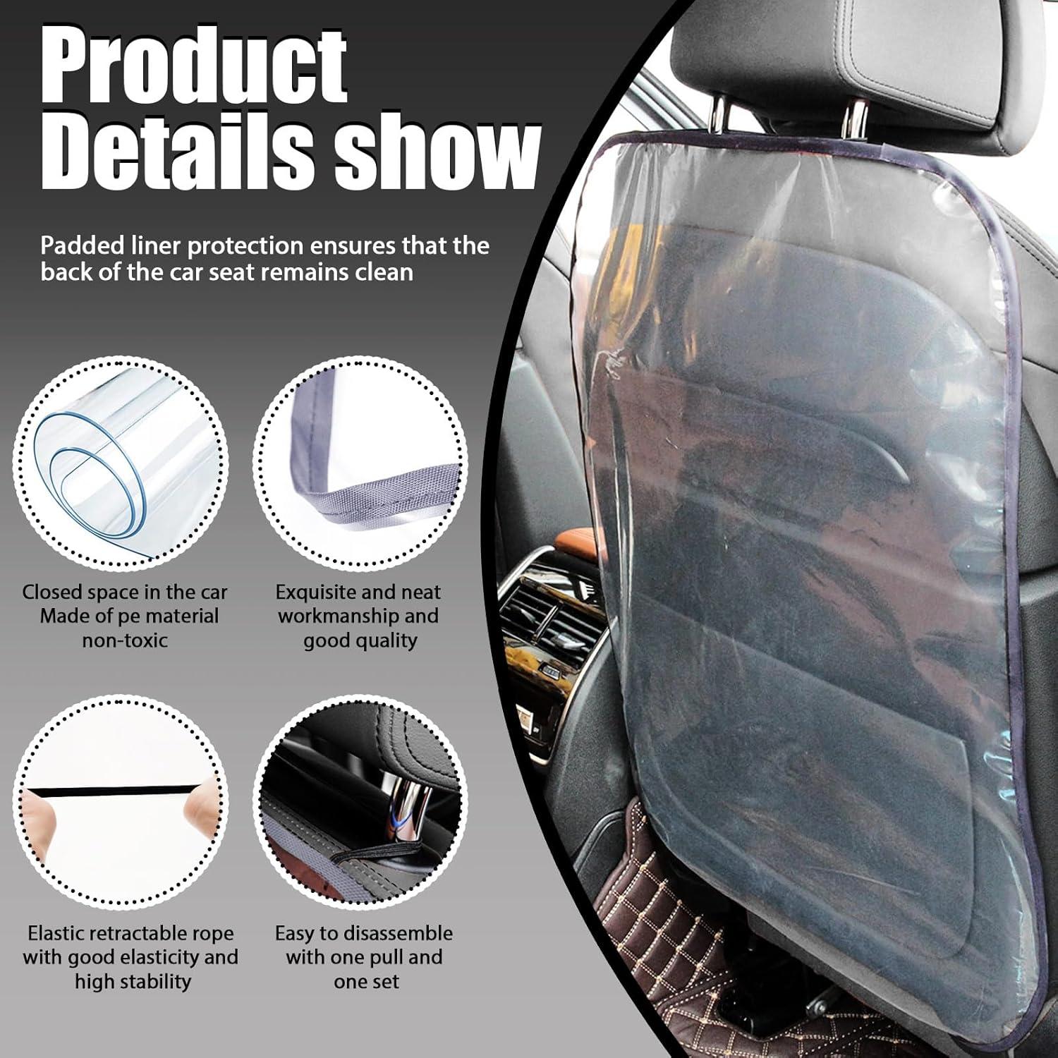 Paquete de 4 Protectores de Asiento Trasero BELEFU Impermeables