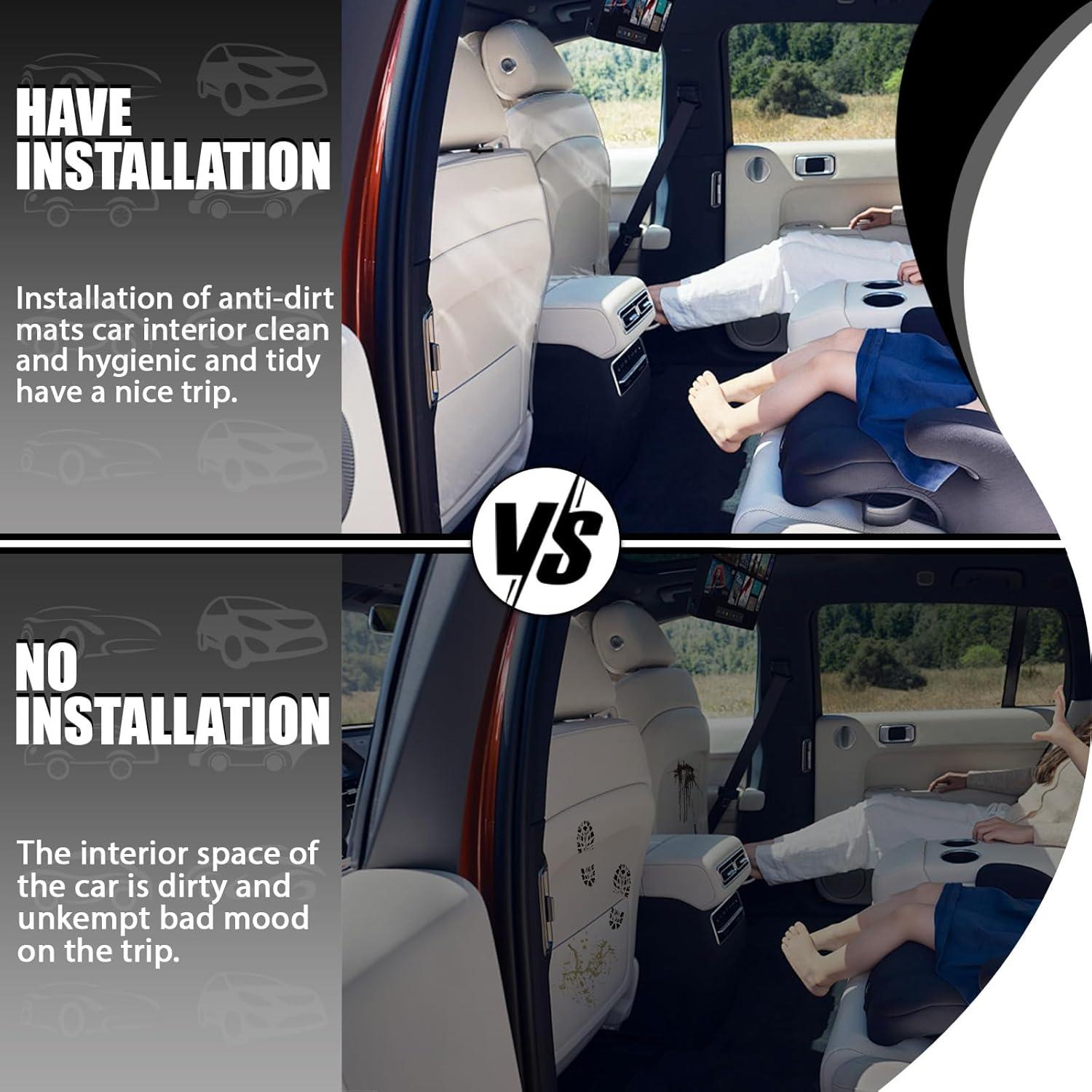 Paquete de 4 Protectores de Asiento Trasero BELEFU Impermeables