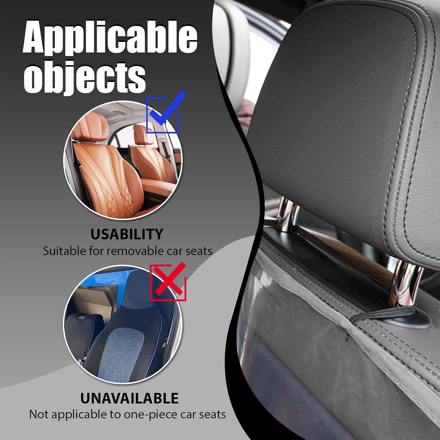 Paquete de 4 Protectores de Asiento Trasero BELEFU Impermeables