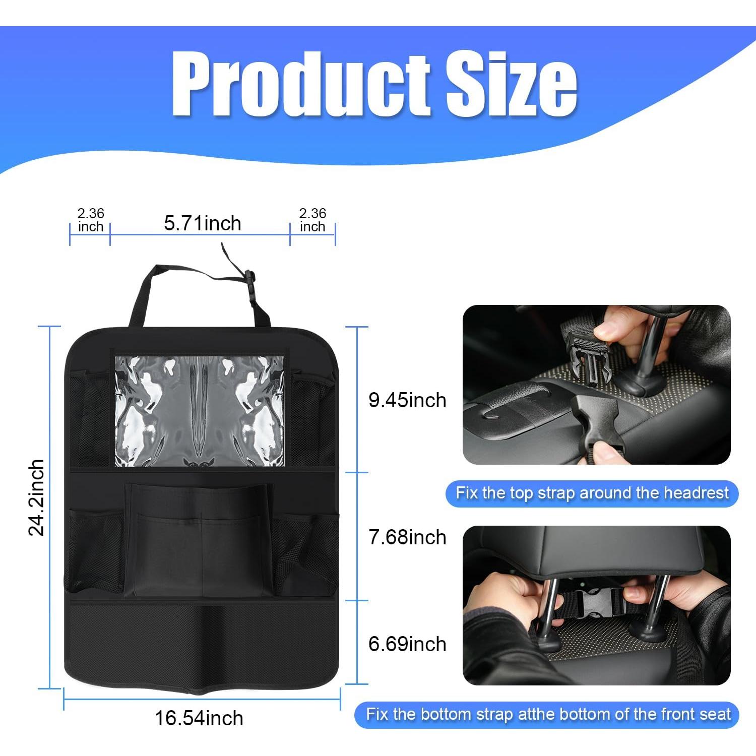 Organizador de Asiento Trasero UYYE con Soporte para Tableta y 9 Bolsillos