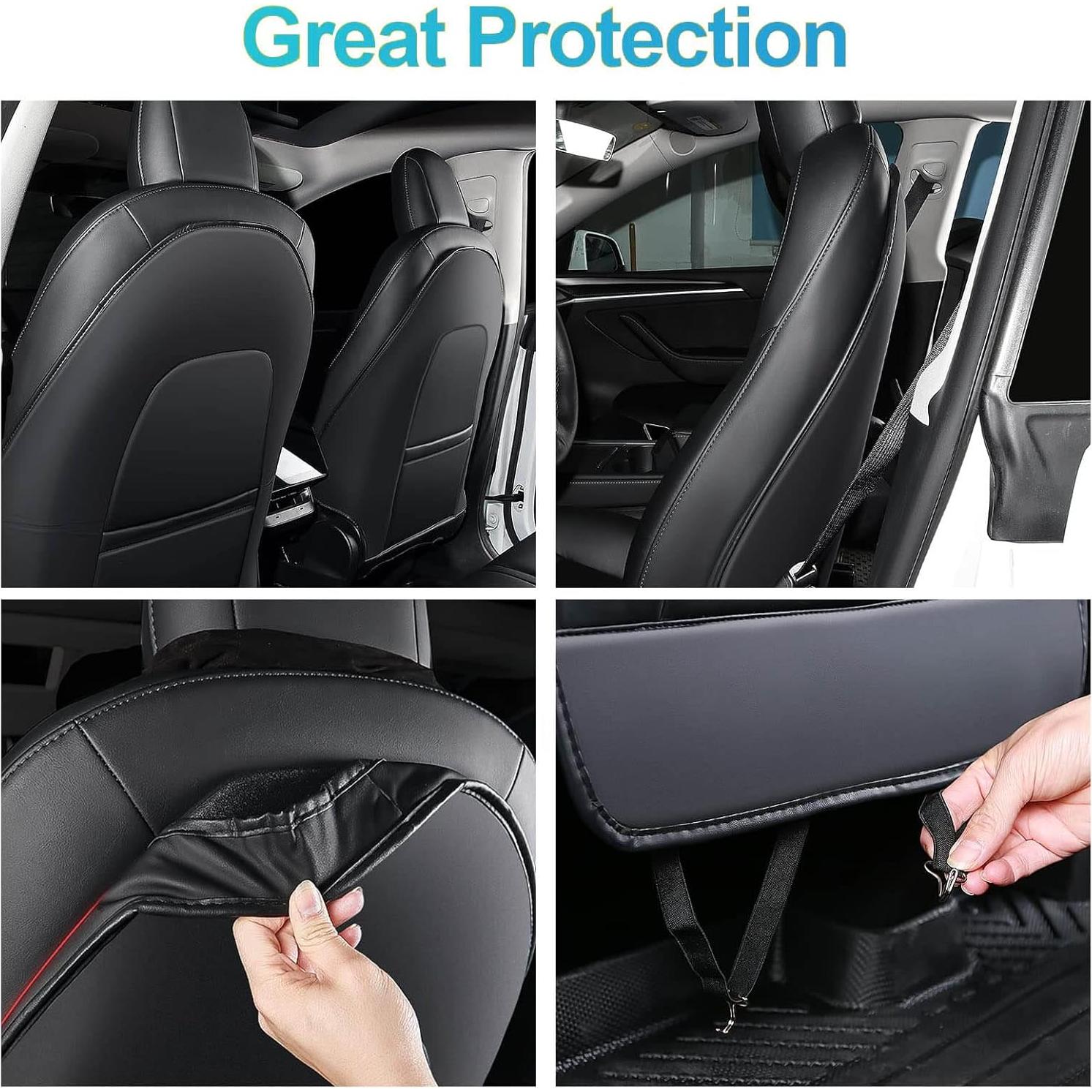 Protector de Asiento Trasero TSELLER para Tesla Modelo Y/3 - Impermeable, Juego de 2