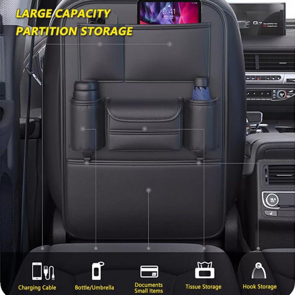 Organizador de Asiento Trasero Tumecos SND12 - Cuero Negro