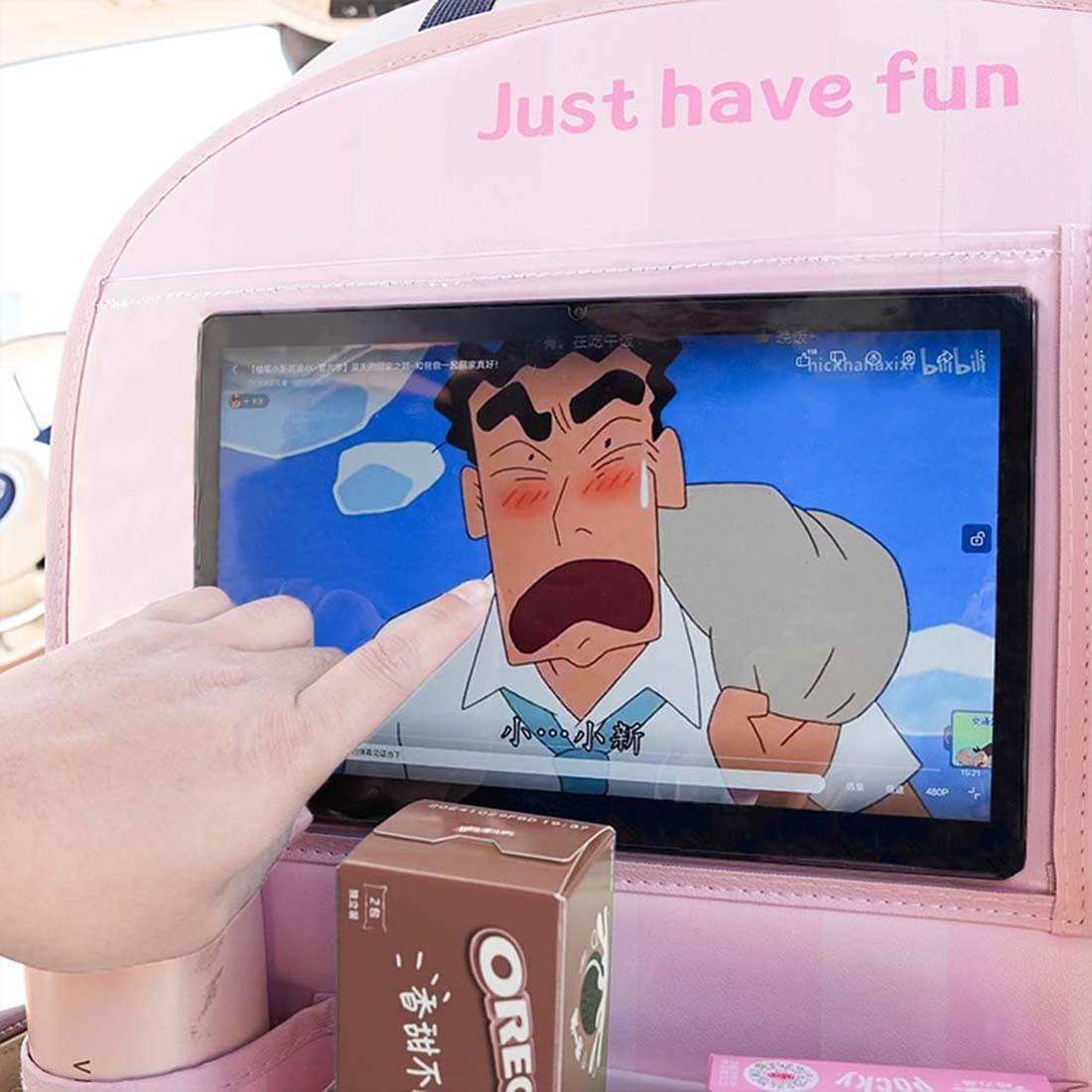 Organizador de Asiento Trasero YUNZLAN Rosa con Soporte para Tableta