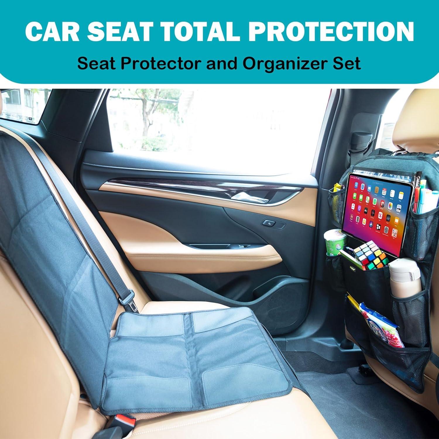 Organizador de Asiento Trasero PIDO con Protector Negro 8 Bolsillos